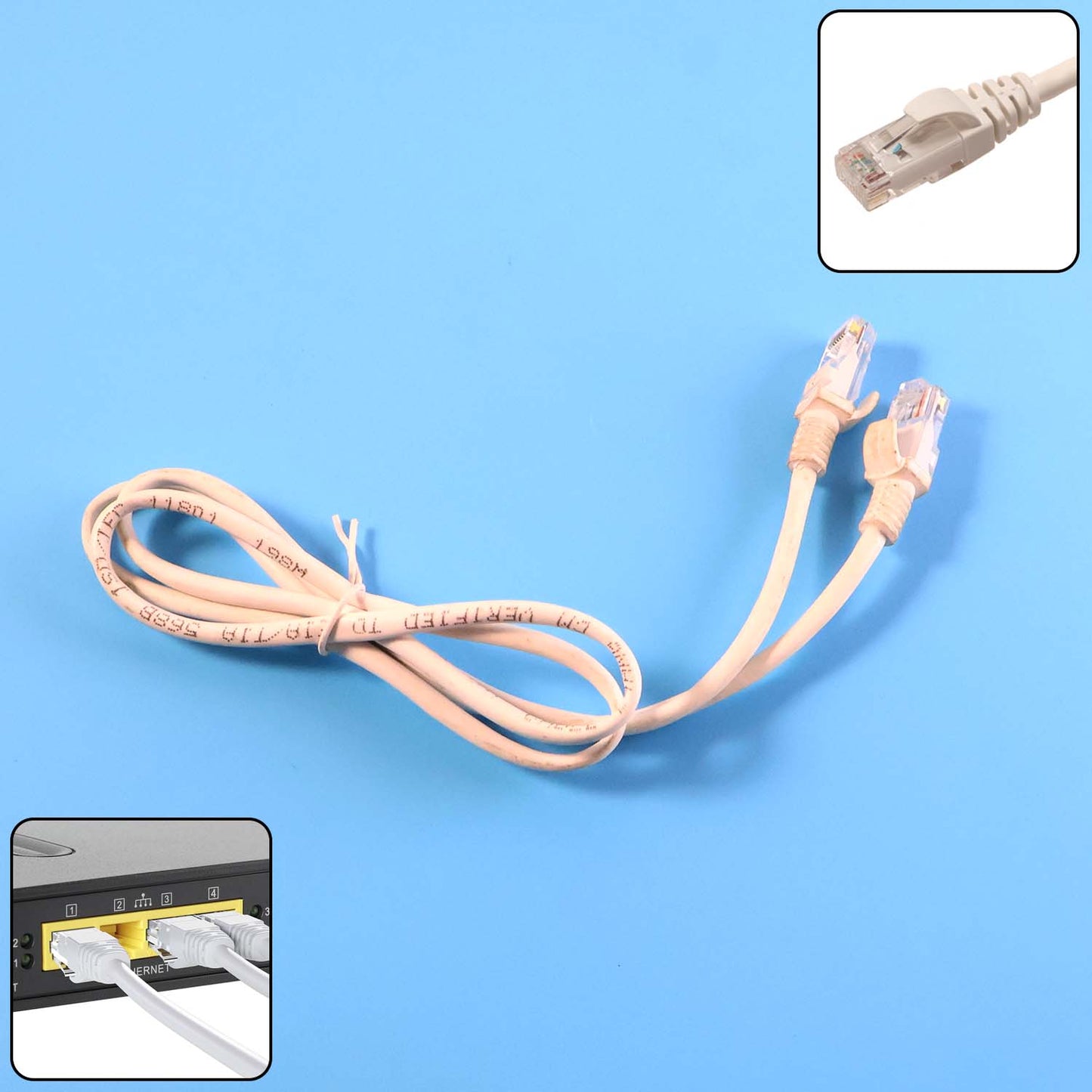 High-speed Ethernet LAN cable 1 meter with RJ45 connectors