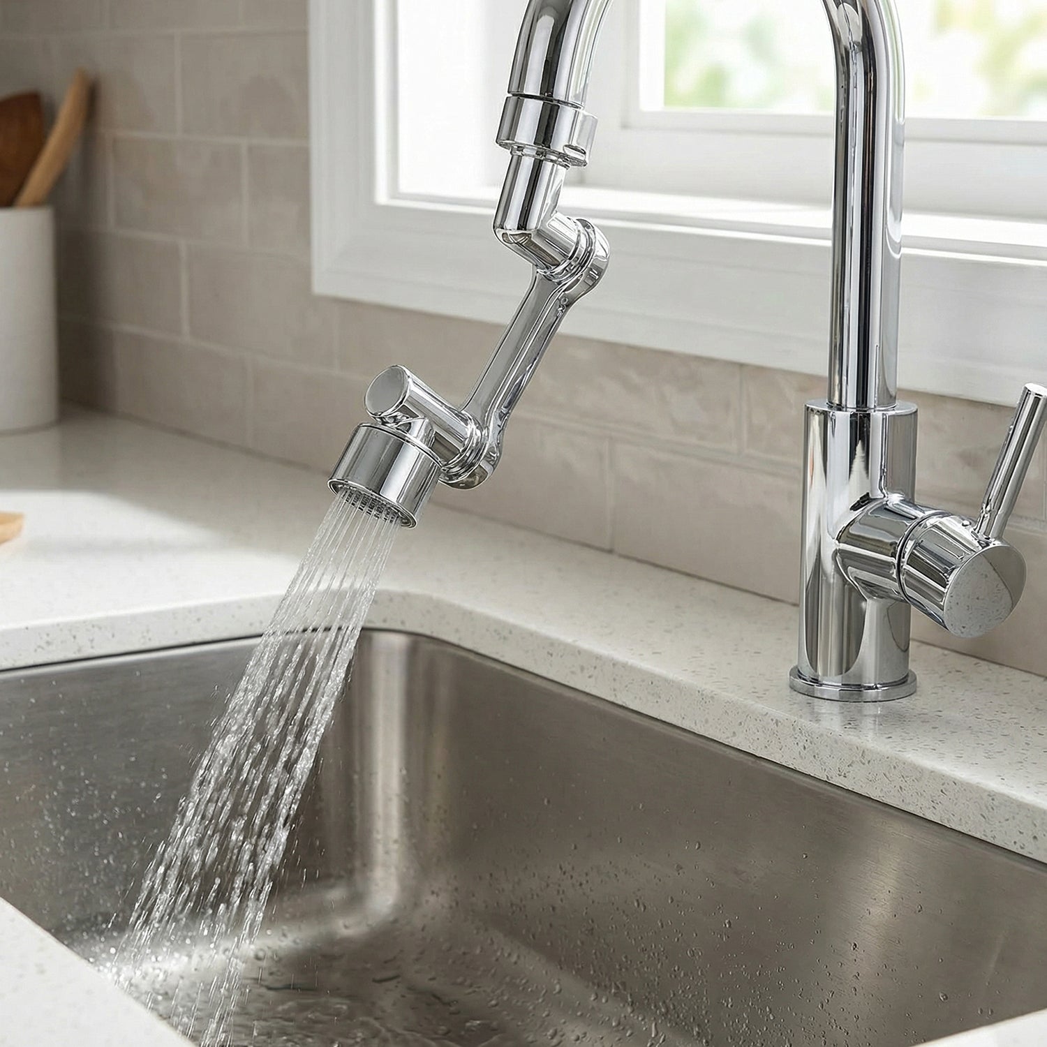 Splash proof faucet head for mess-free water flow