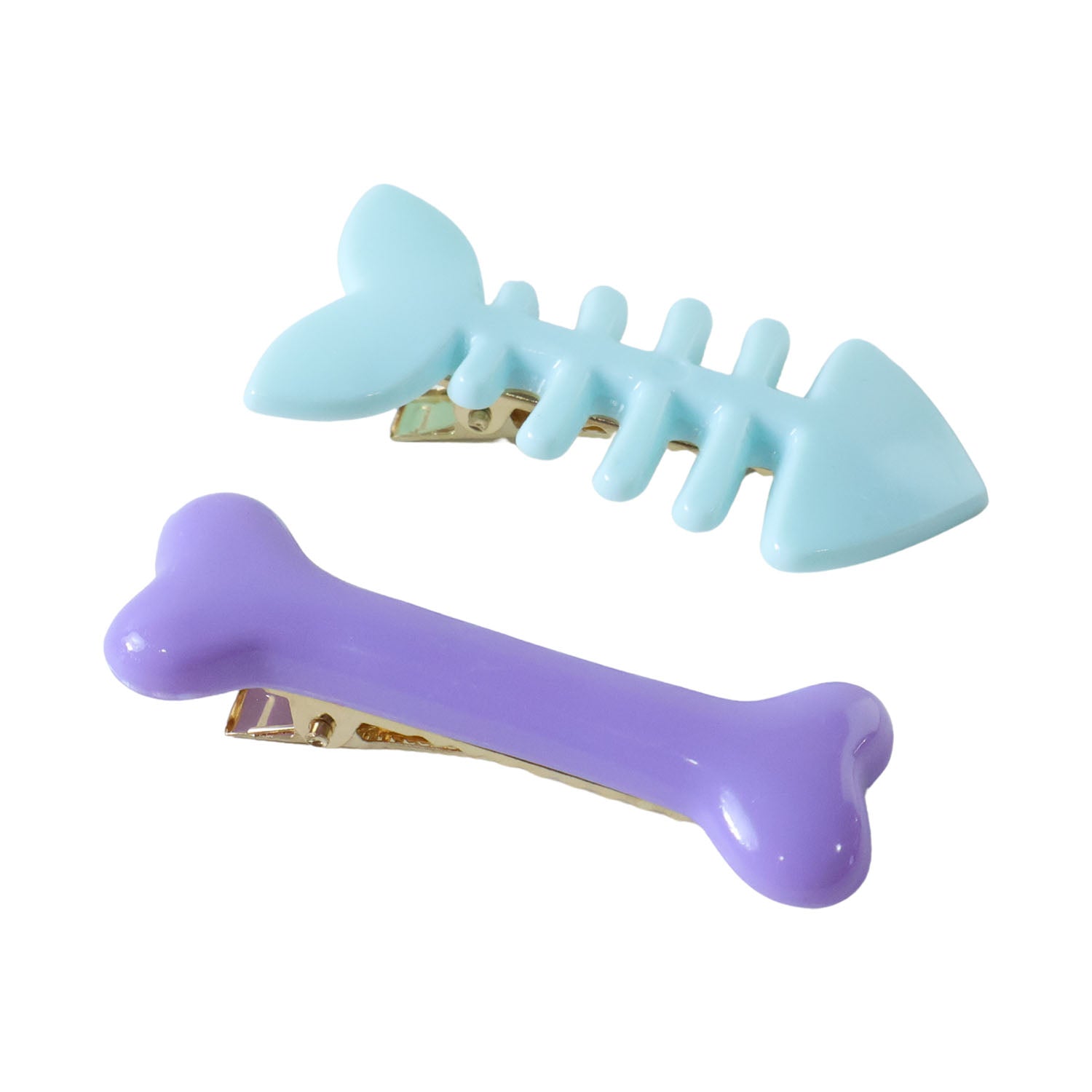 Stylish novelty hair clip featuring decorative bone shapes