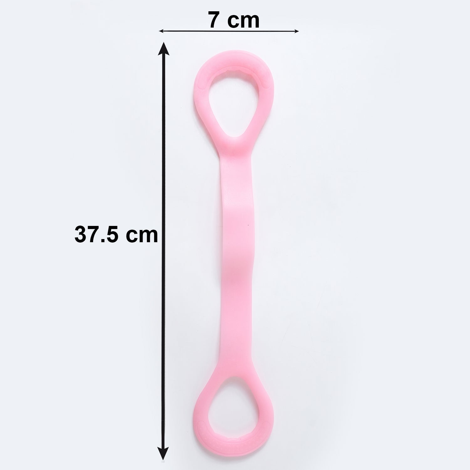 Blue silicone resistance band for fitness training