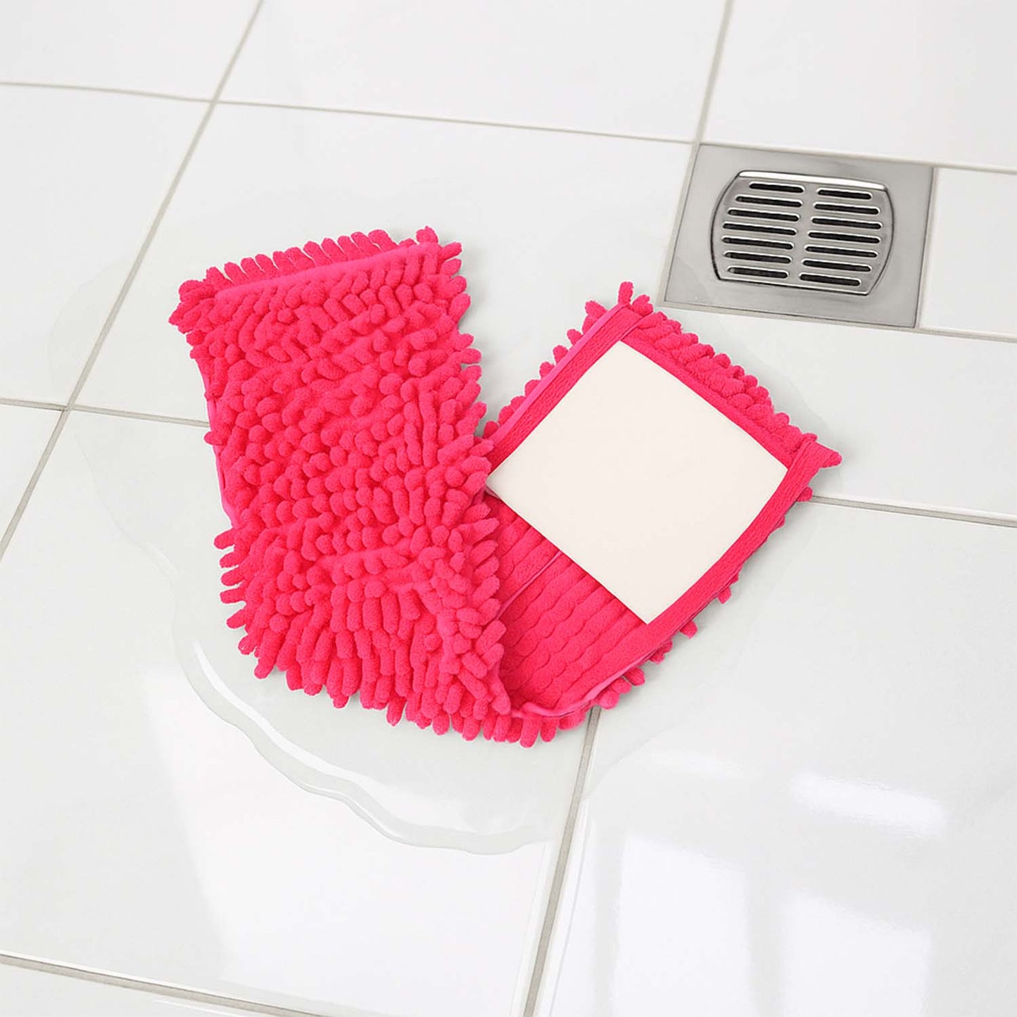 Mop refill pad ready to attach on mop frame for home floor cleaning