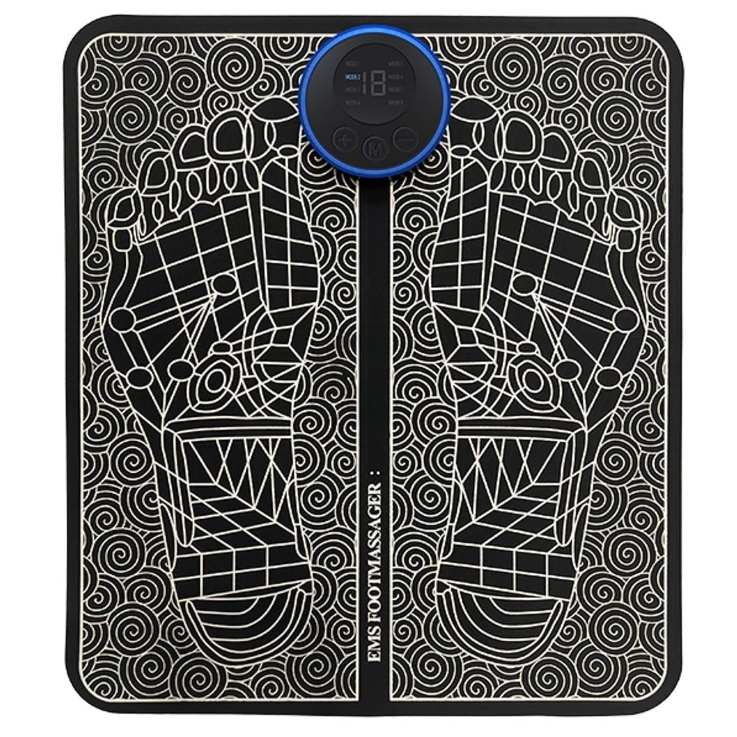 Foot EMS Pulse Massage Pad showing printed electrodes for comfort