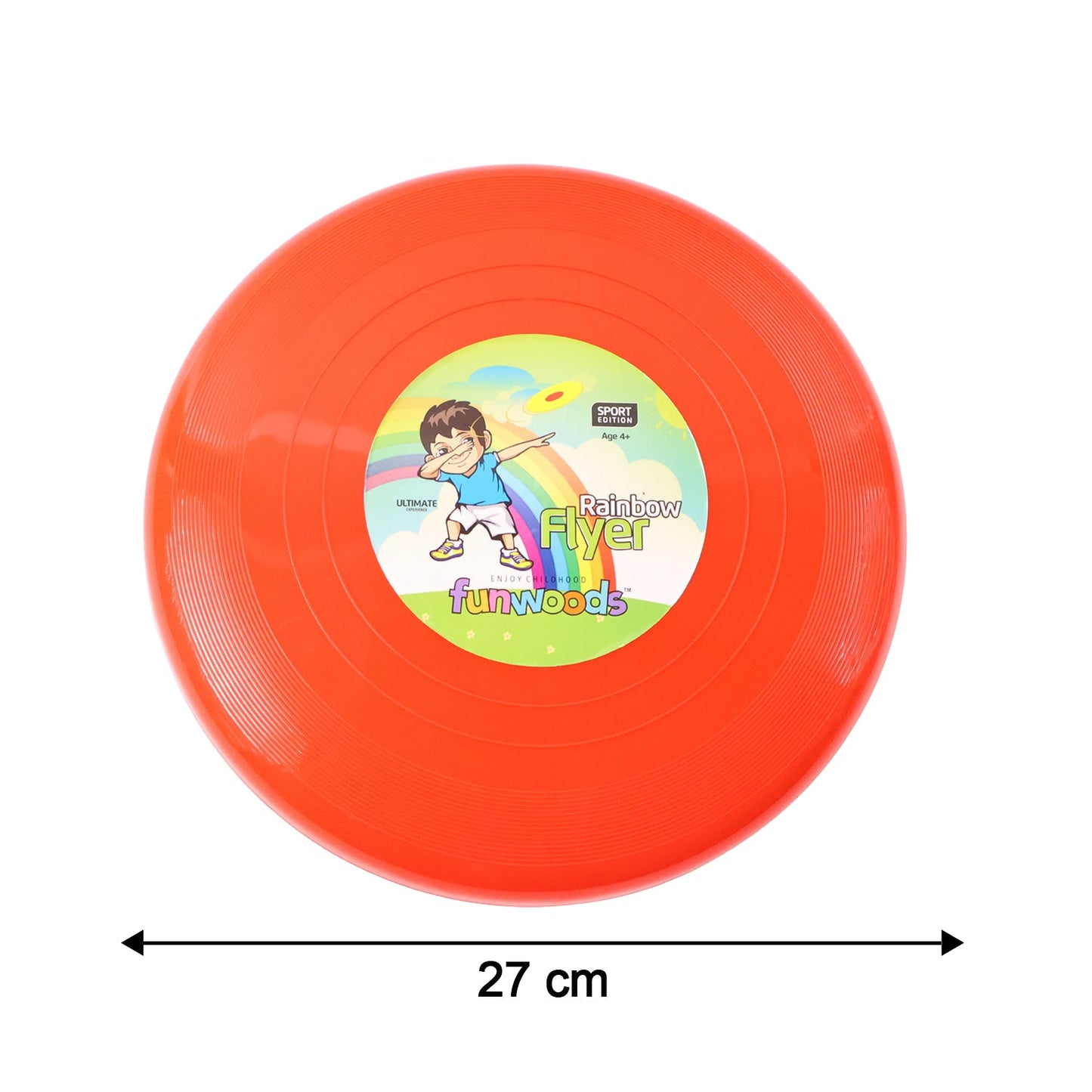 Size comparison of Funwoods big outdoor flying disc frisbee