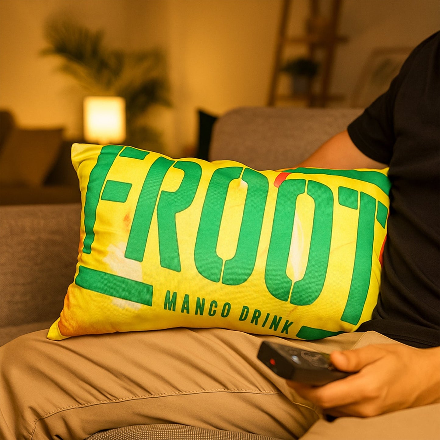 Kids pillow with plush fabric and stitched seams for durability