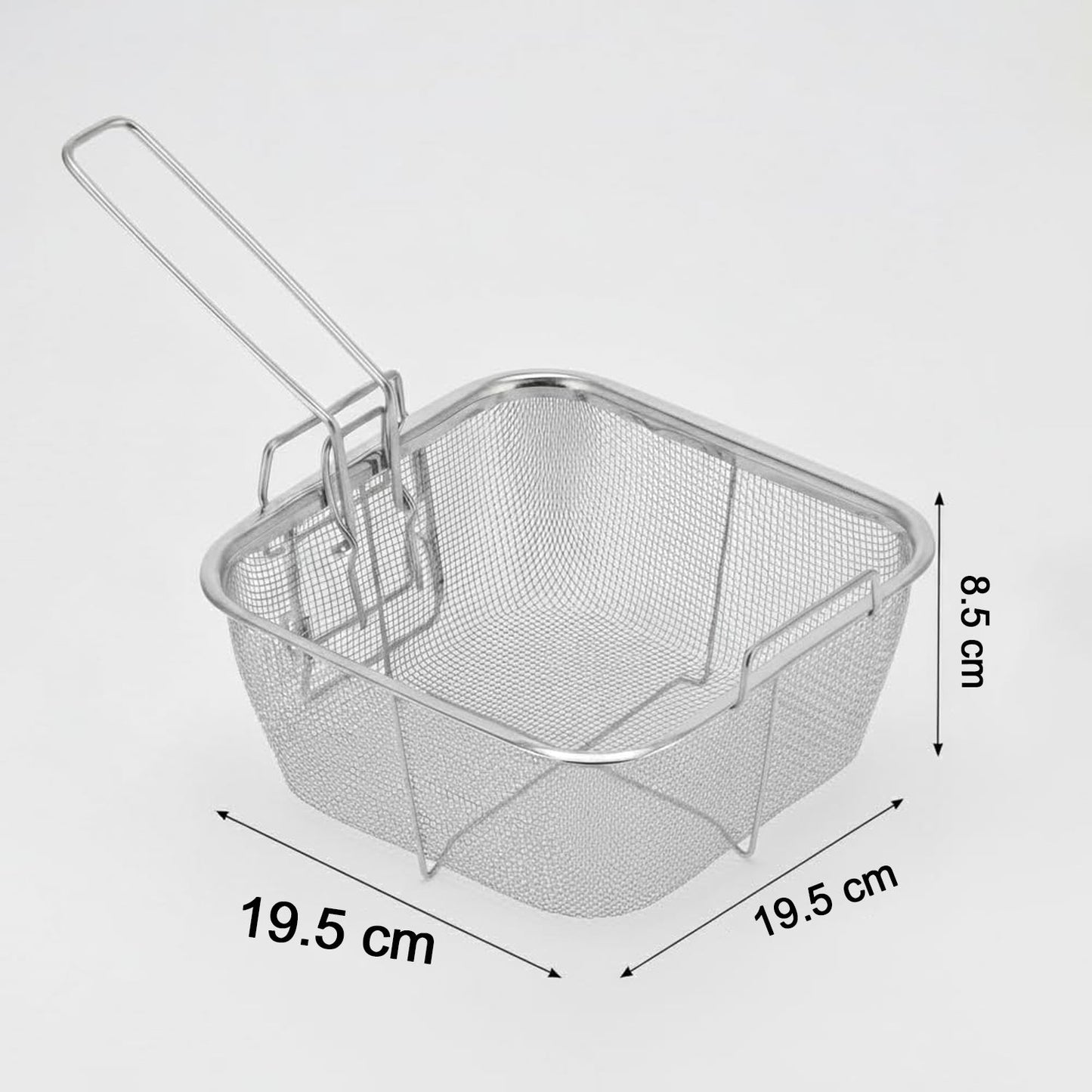Frying basket holding crispy food snacks