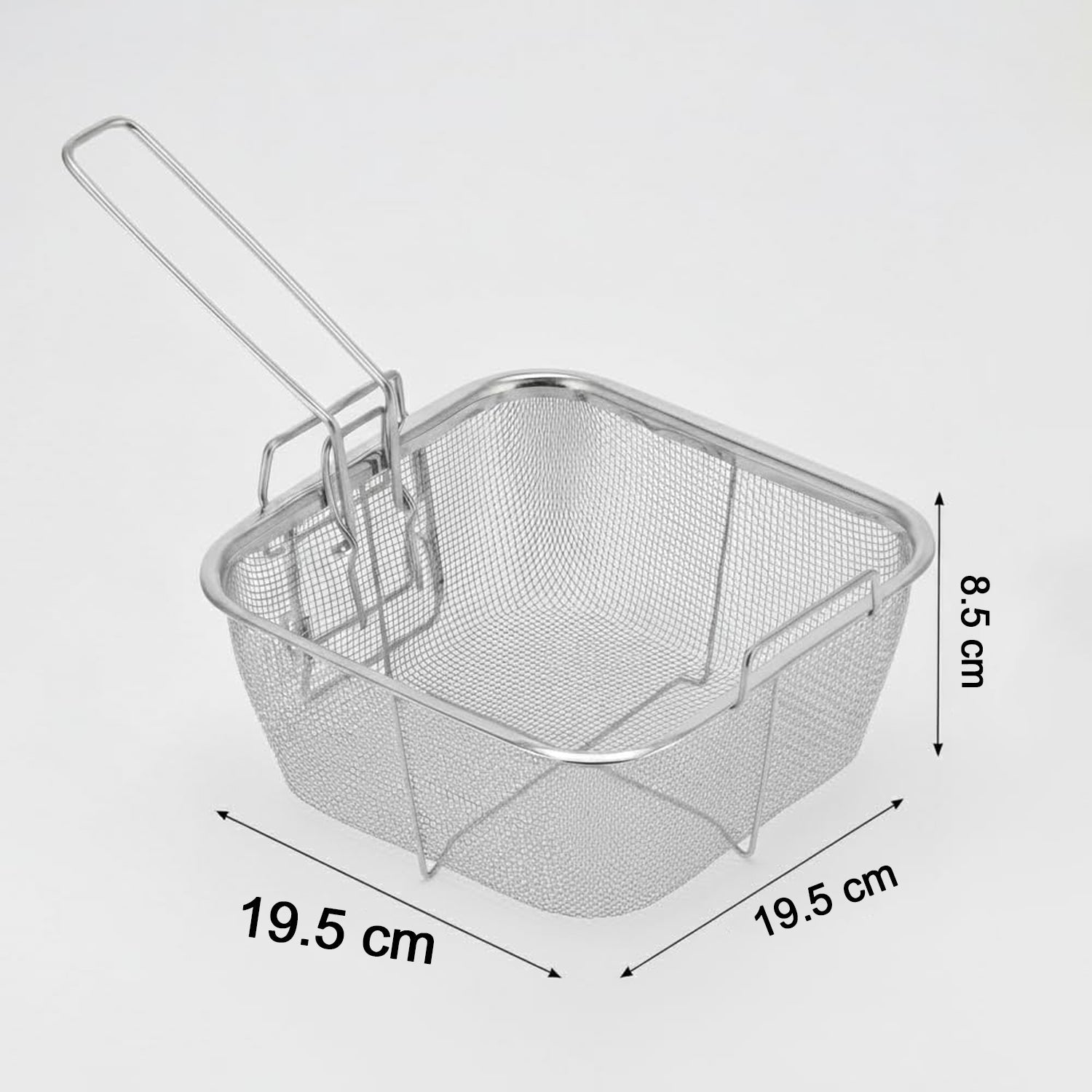 Frying basket holding crispy food snacks