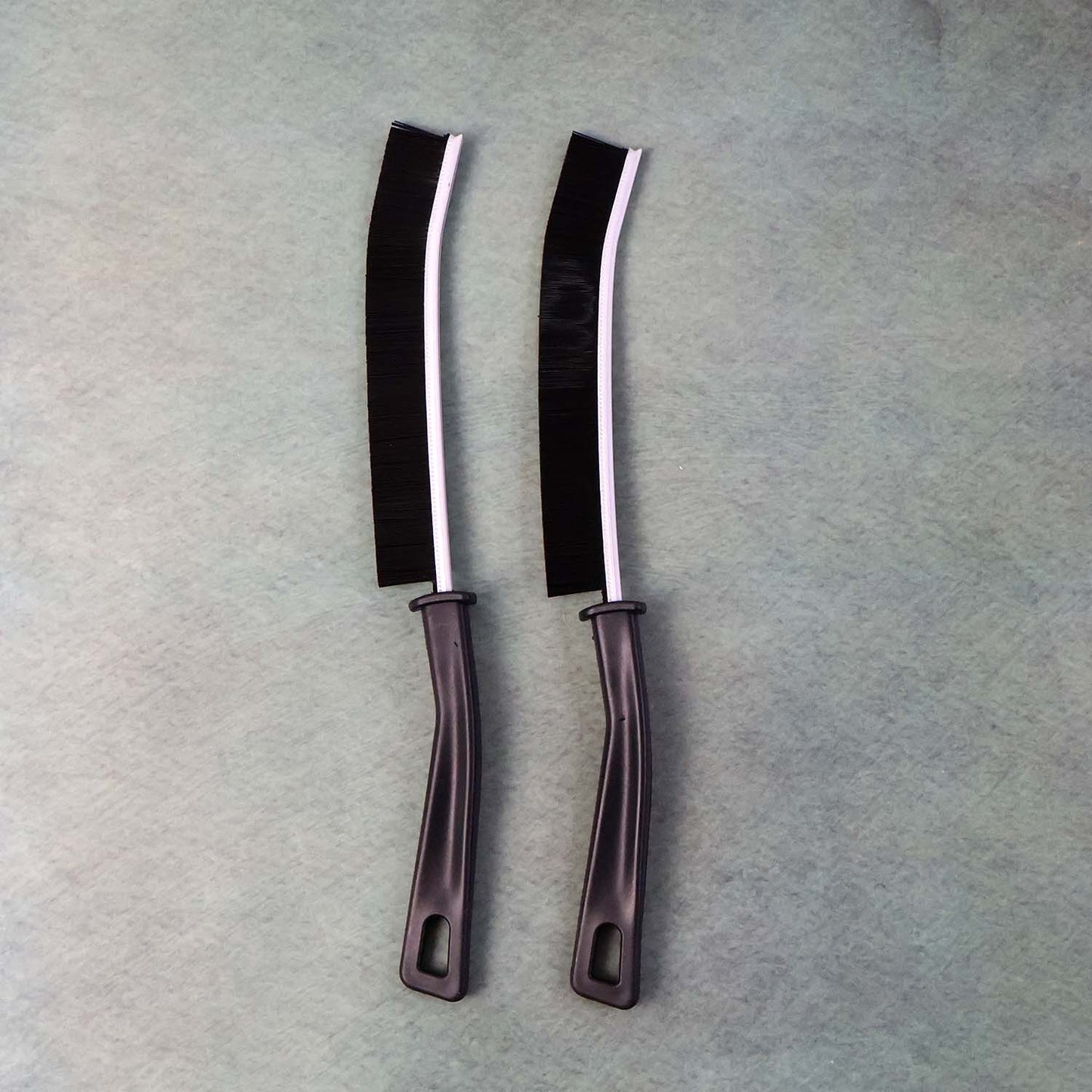 Cleaning brush designed for tile gap and narrow crevice cleaning with stiff bristles