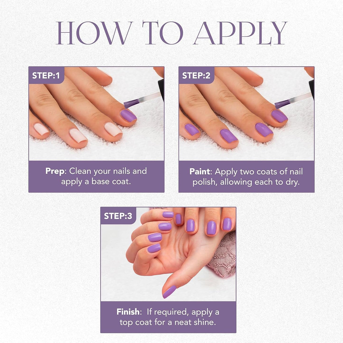 Richly pigmented gel nail polish in berry eclipse color