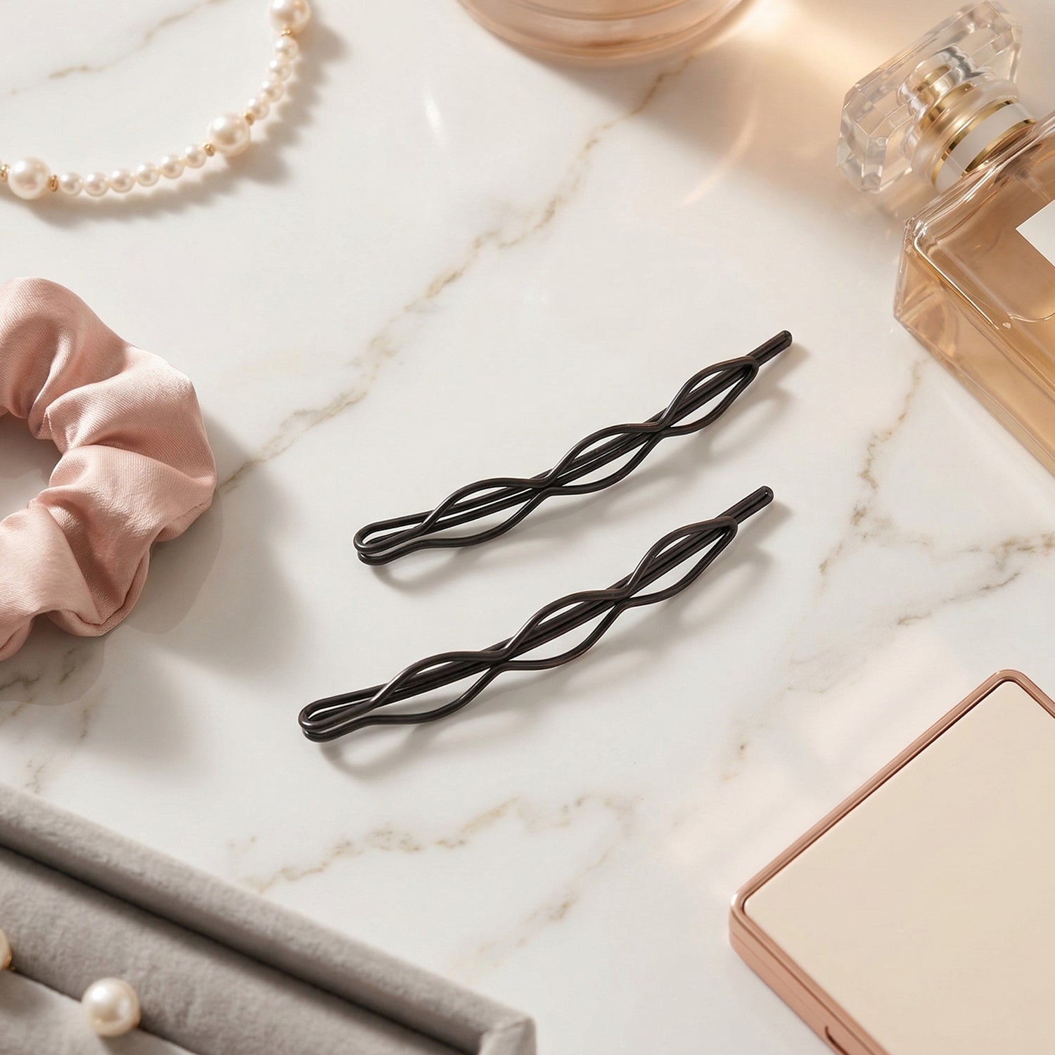 Set of hair clips for secure hold and styling