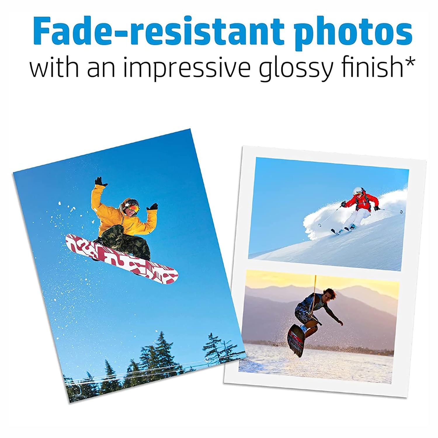 Glossy photo paper sheets ideal for professional quality photo prints