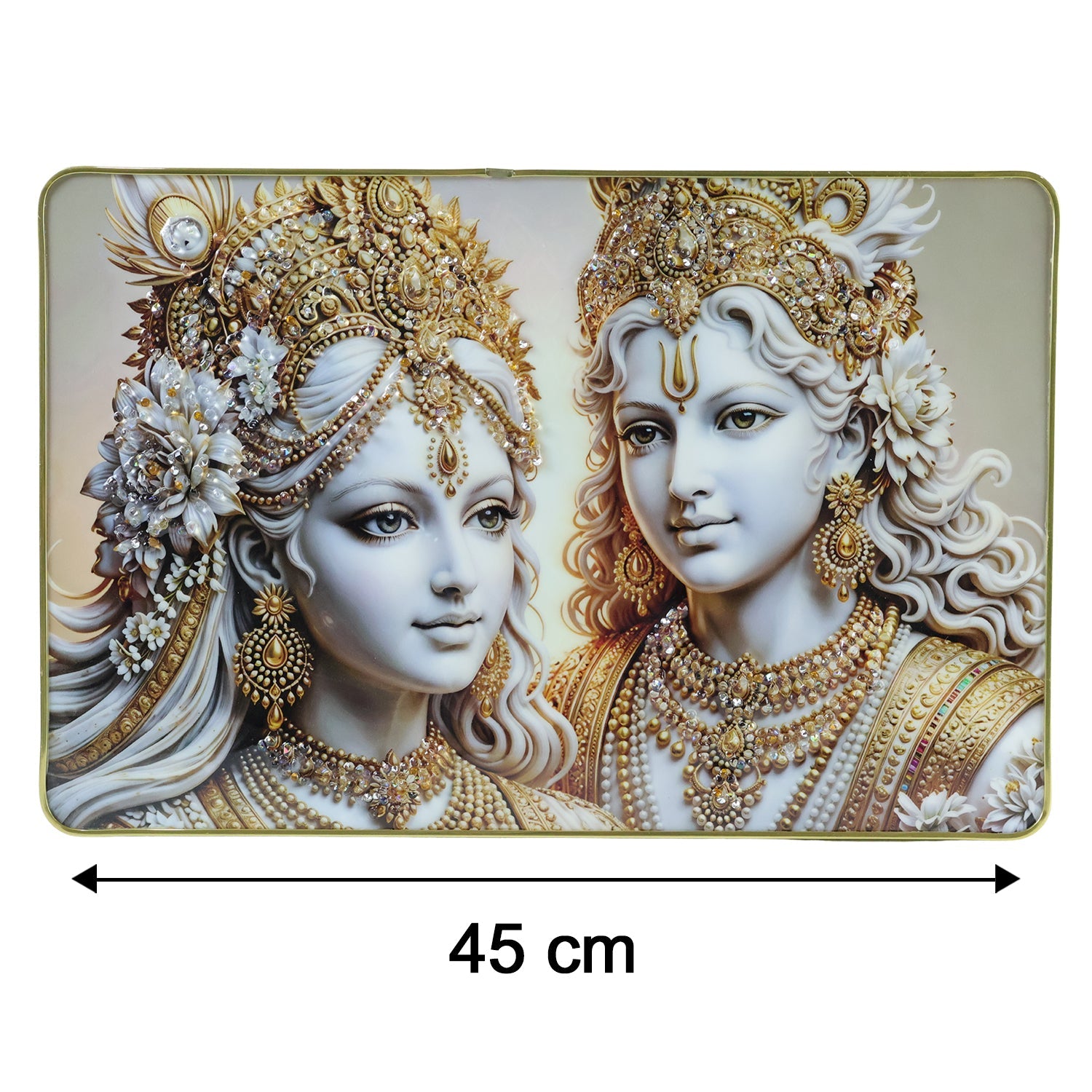Luxury Radha Krishna framed artwork for aesthetic home decor