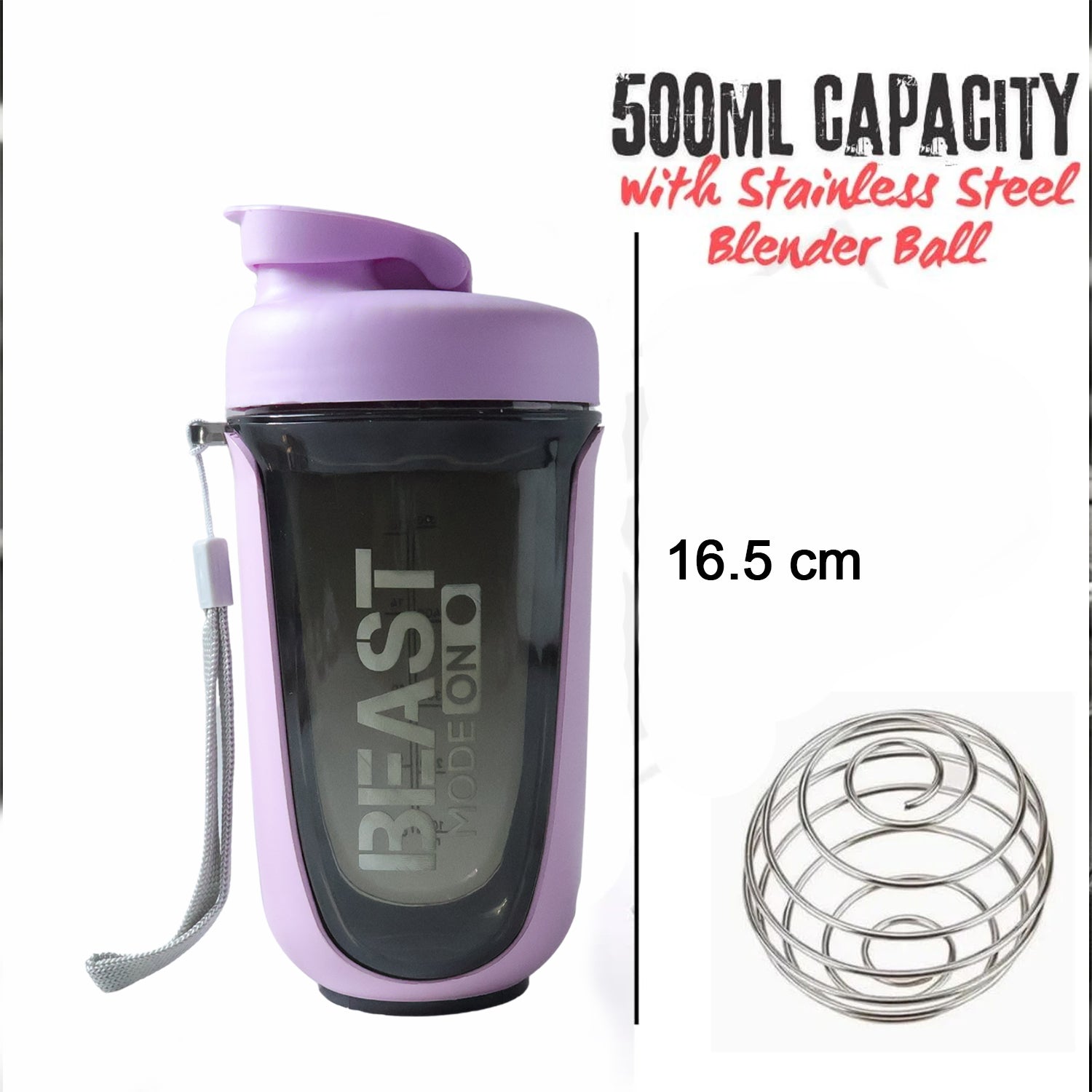 Gym supplement shaker bottle, portable and durable