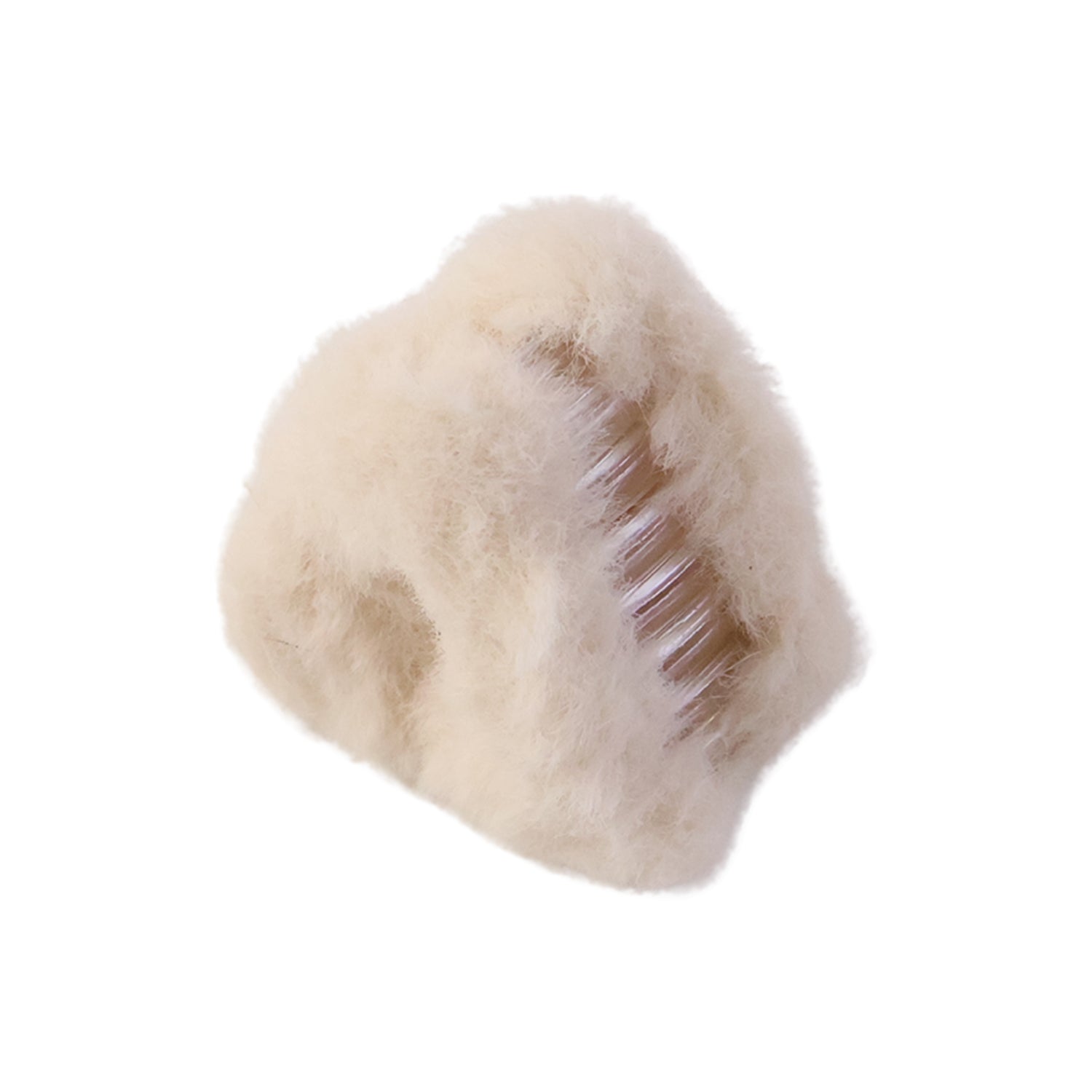 Assorted colorful fluffy hair claw clips with plush coating