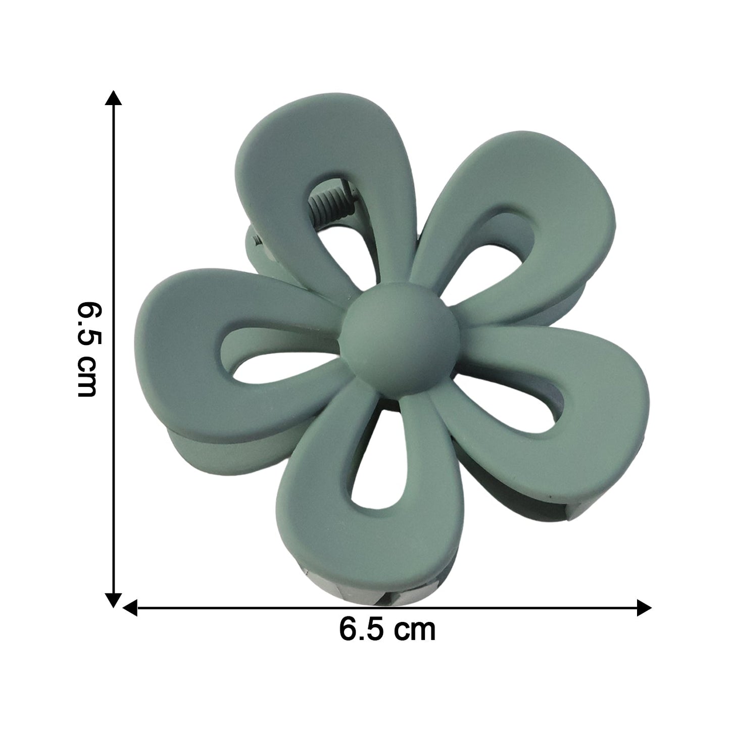 Hair clip used to hold hair back with a flower shaped design