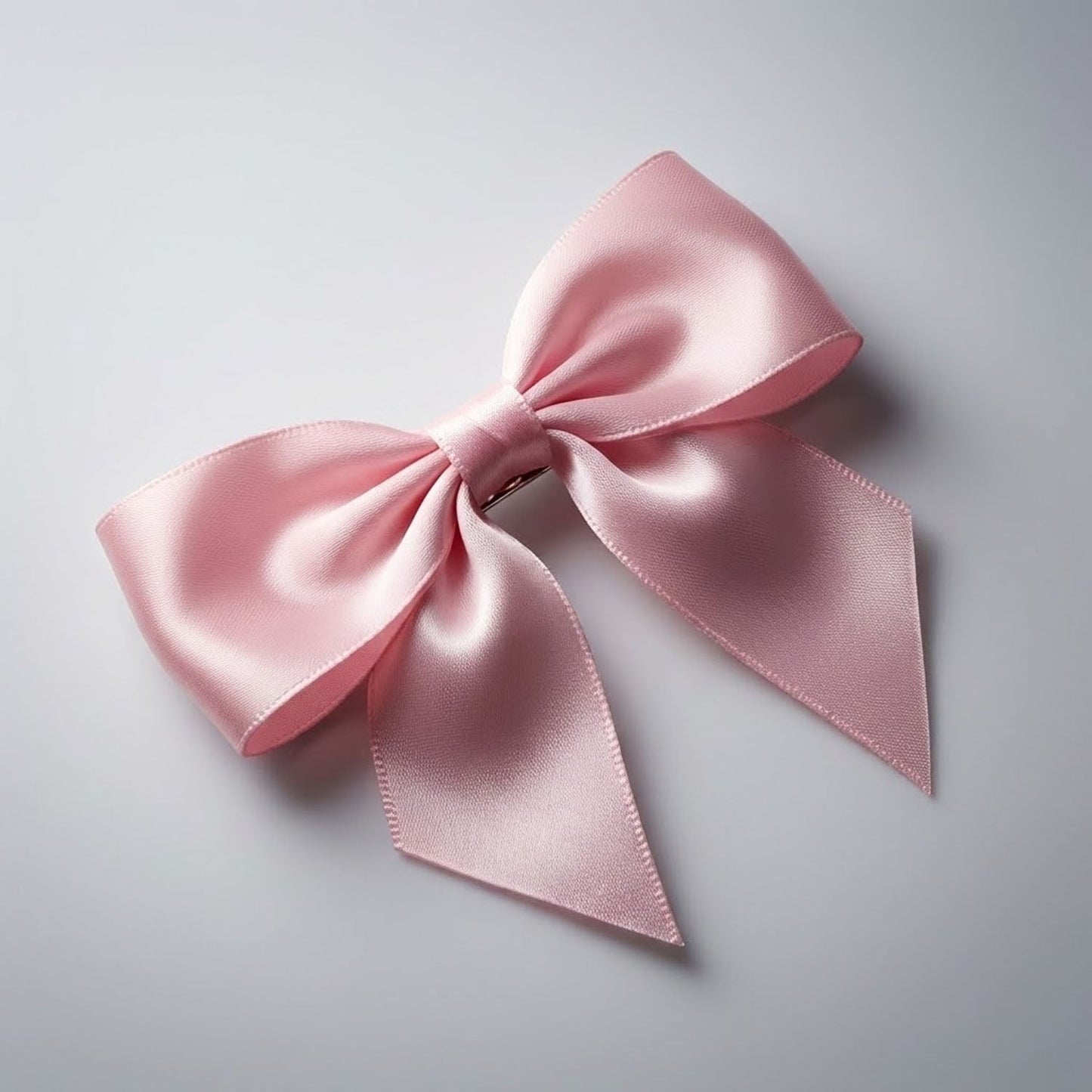 Satin hair bow clip showing smooth fabric and bow design for hair styling