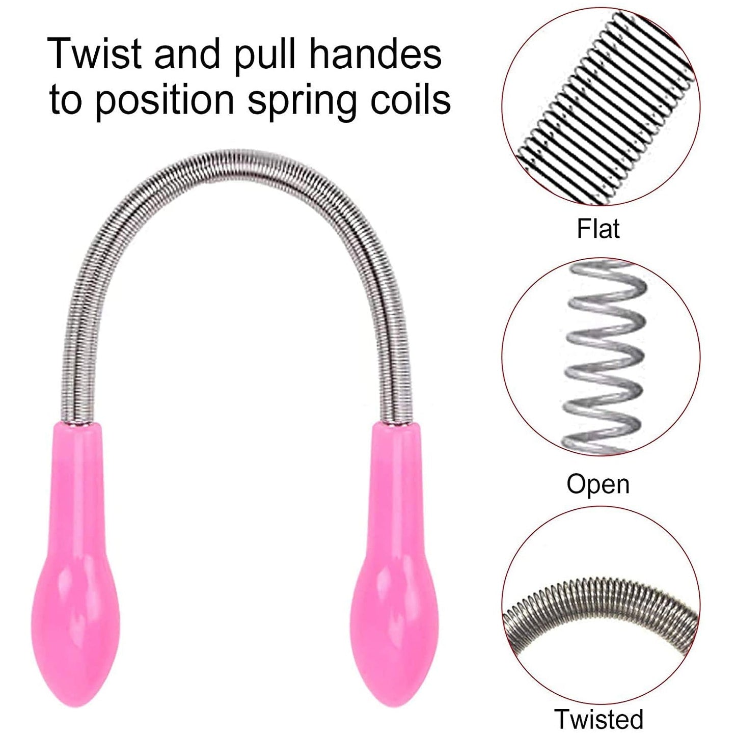 Woman holding Facial Hair Remover Spring Tool for precise hair removal