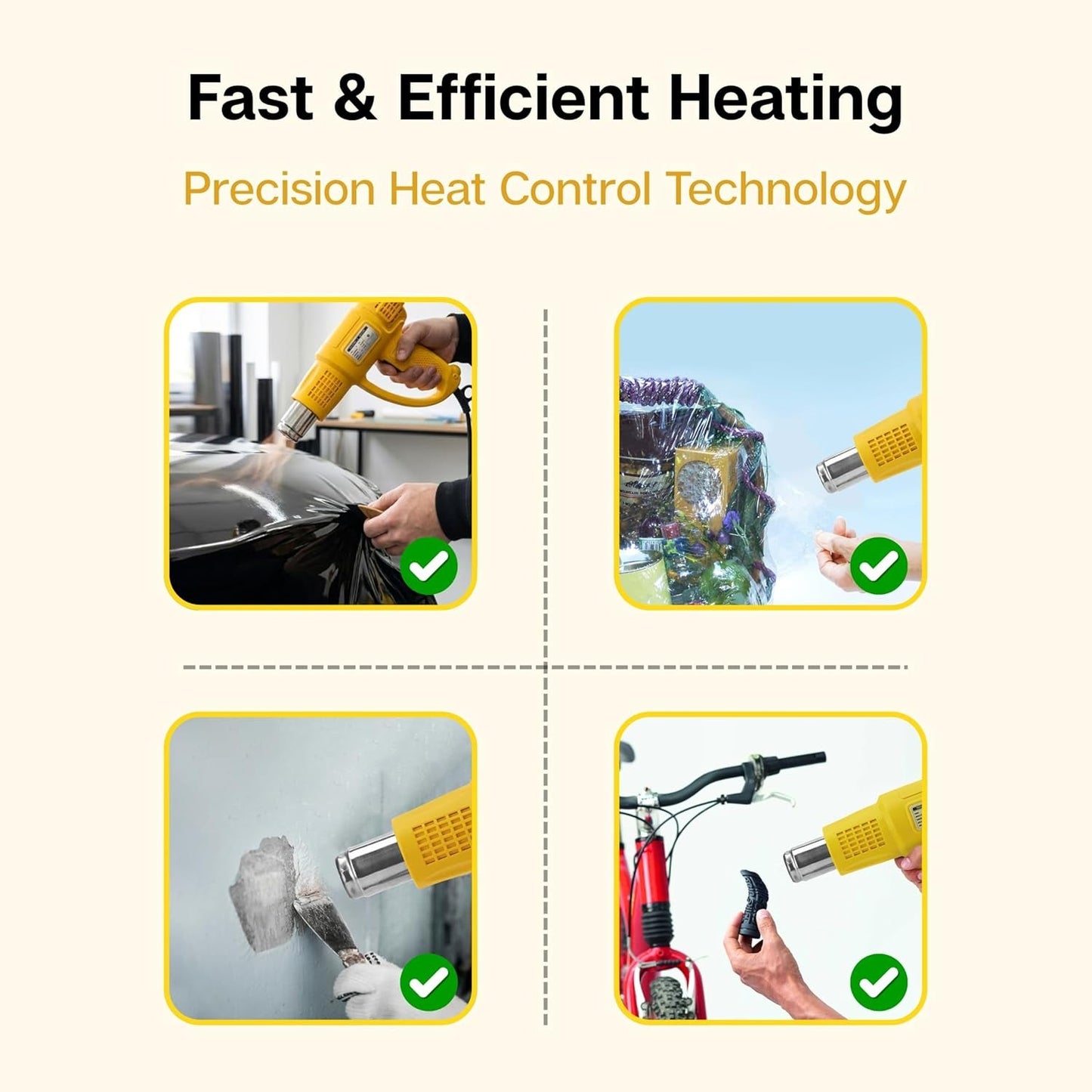 Shrink wrap and heat gun for packaging