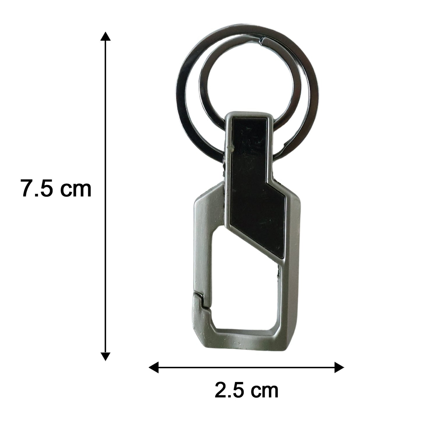 Compact stainless steel key holder showing lightweight structure