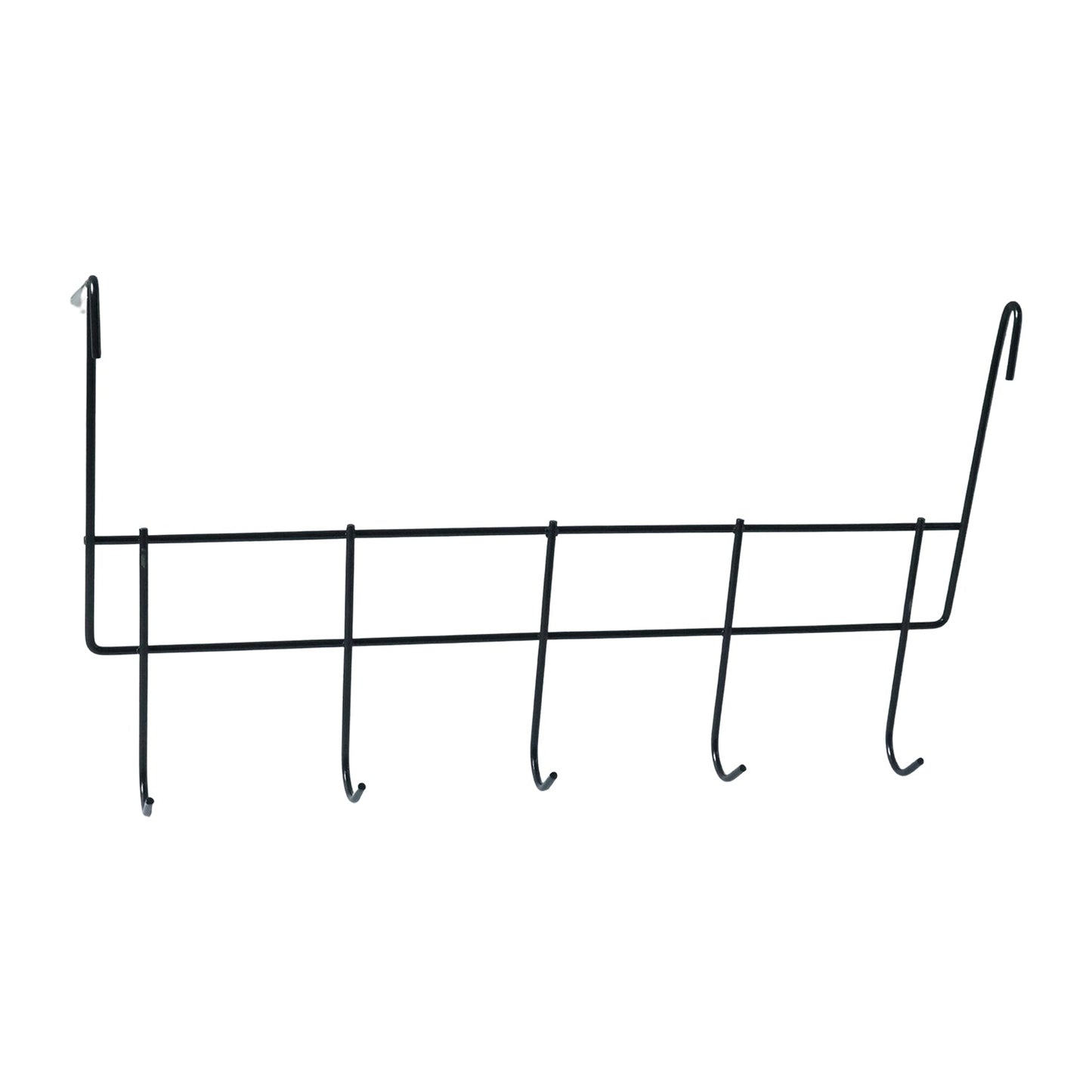 Organizer rack with multiple hooks for door storage