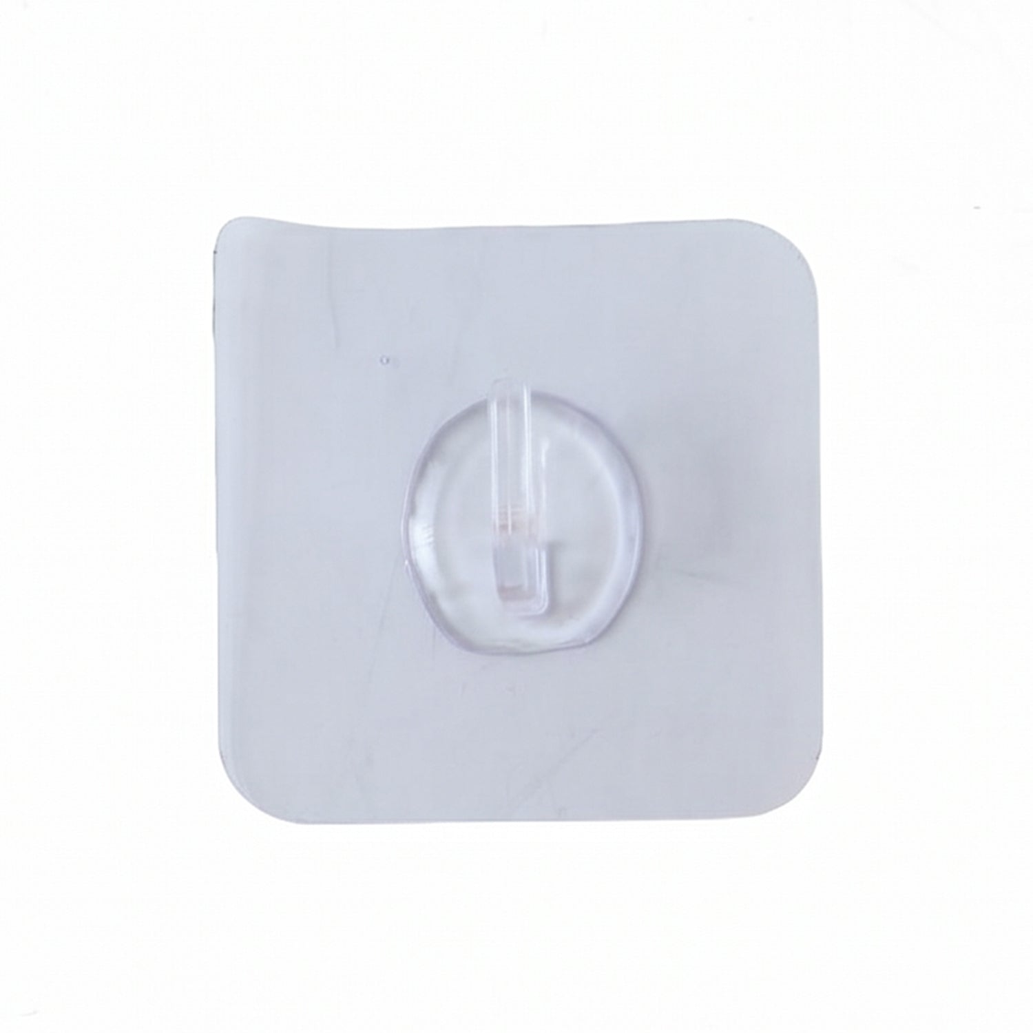 Plastic adhesive wall hook on wardrobe surface
