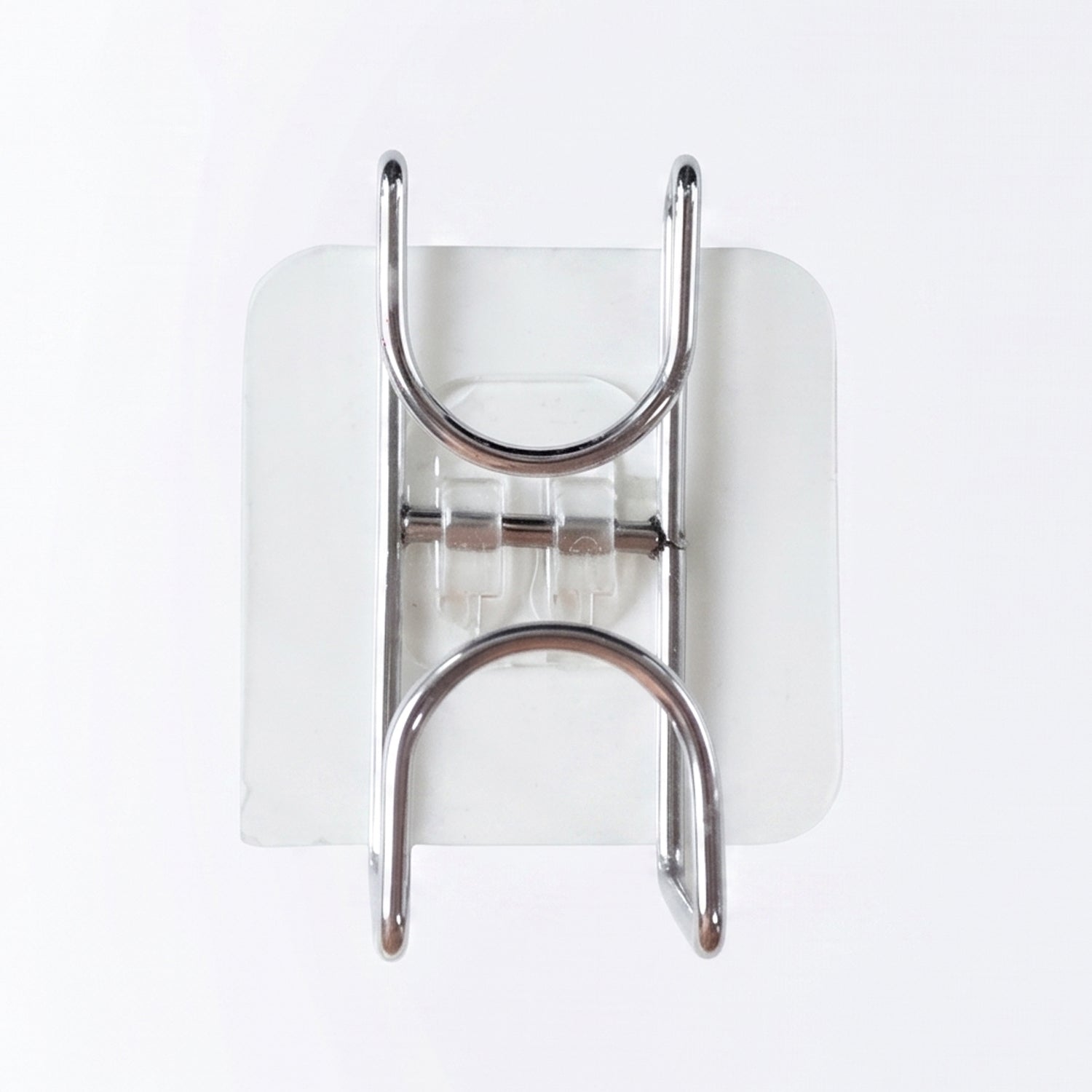 Self-stick double D-ring wall hook holder on door surface