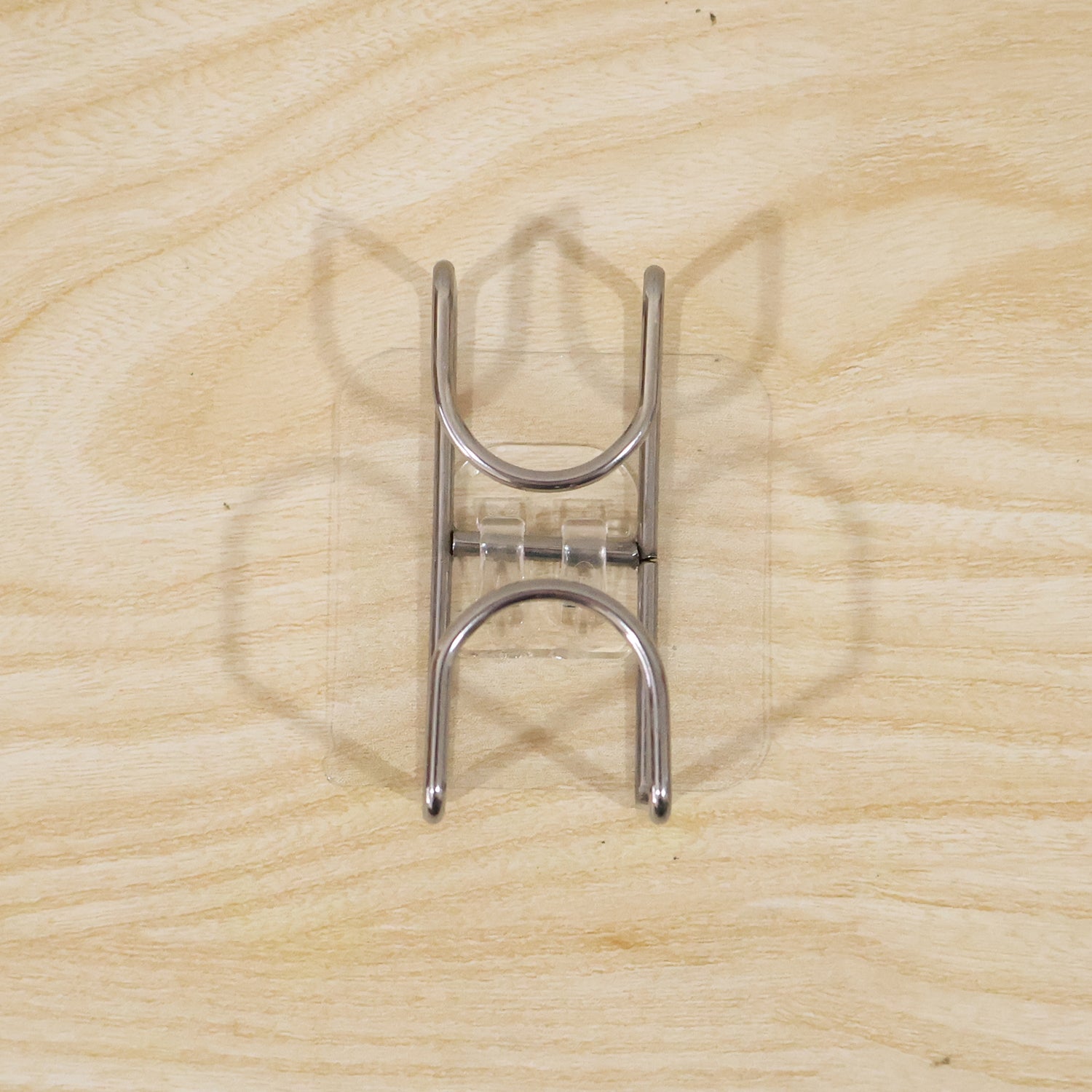Transparent double loop adhesive wall hook