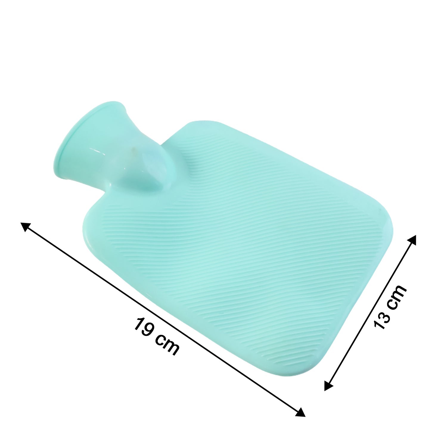 Flexible rubber hot water bag with wide mouth for easy filling