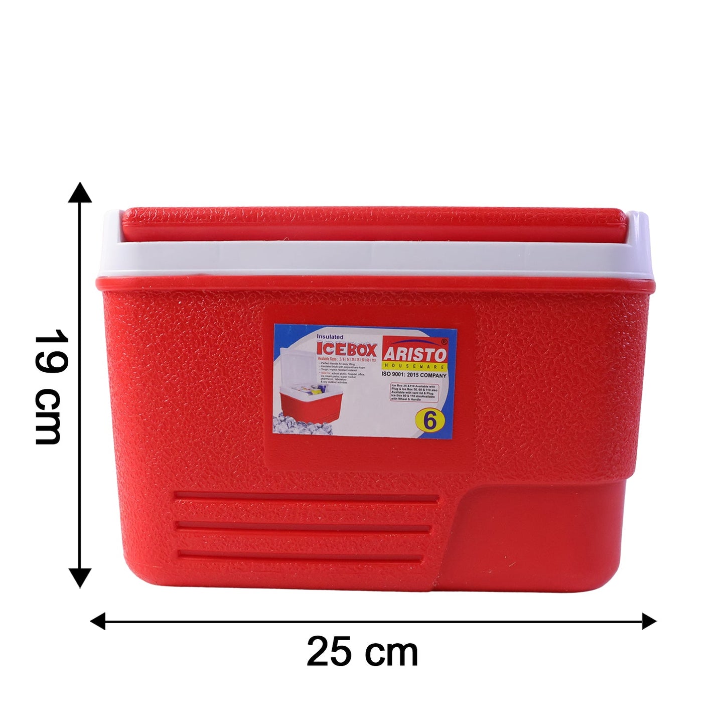 Picnic and outdoor drink storage cooler in red