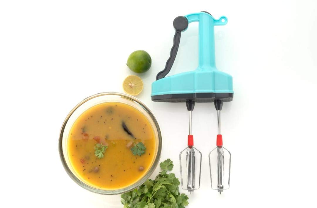 Side view of the efficient double-blade manual Hand Blender.