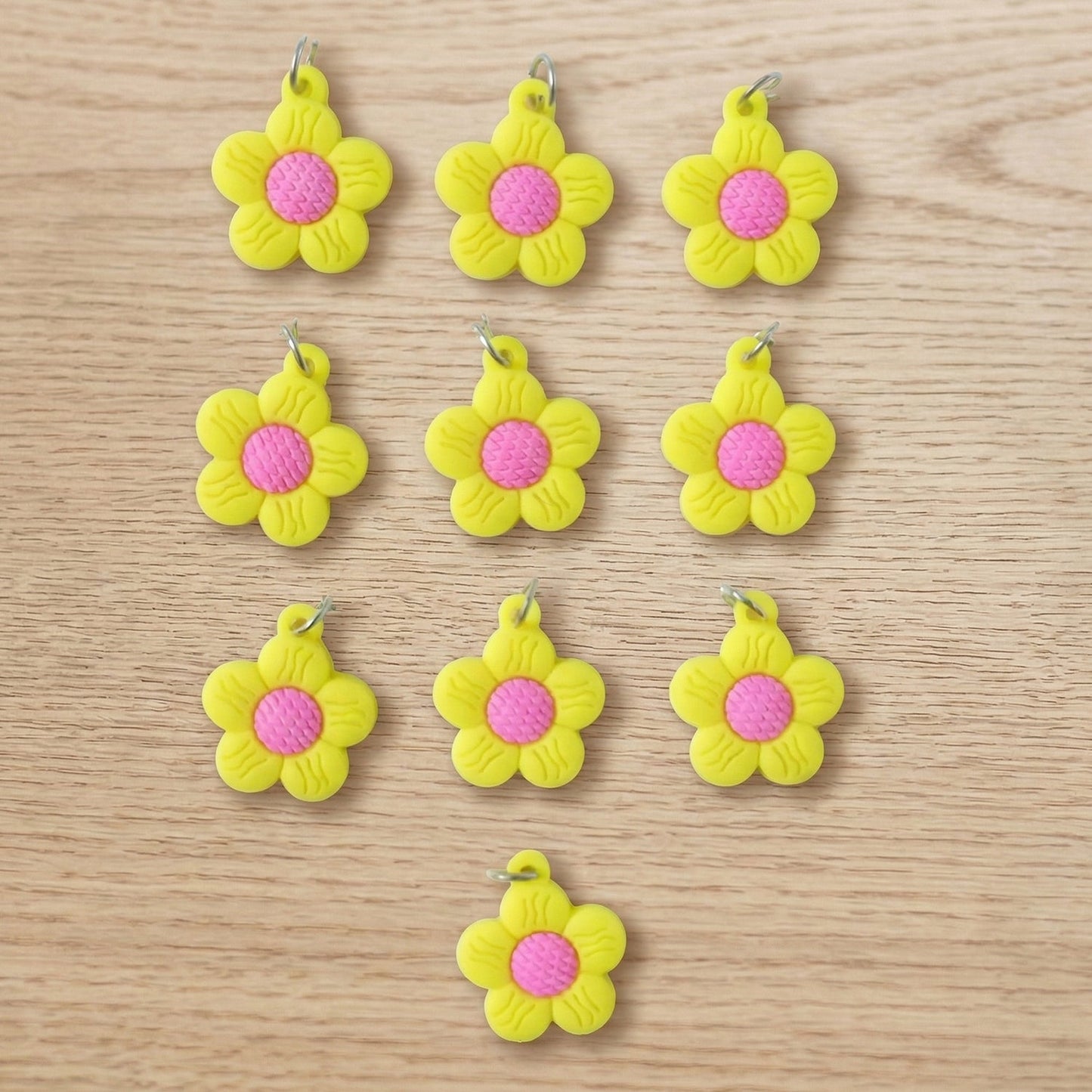 Cheerful floral keyring accessory for bags and keys