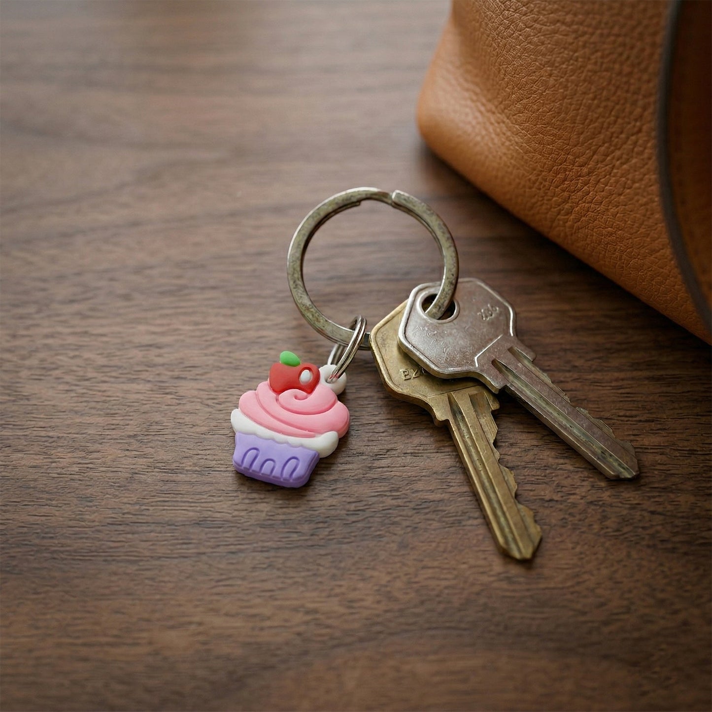 Cute dessert themed keyring charms for keys and bags