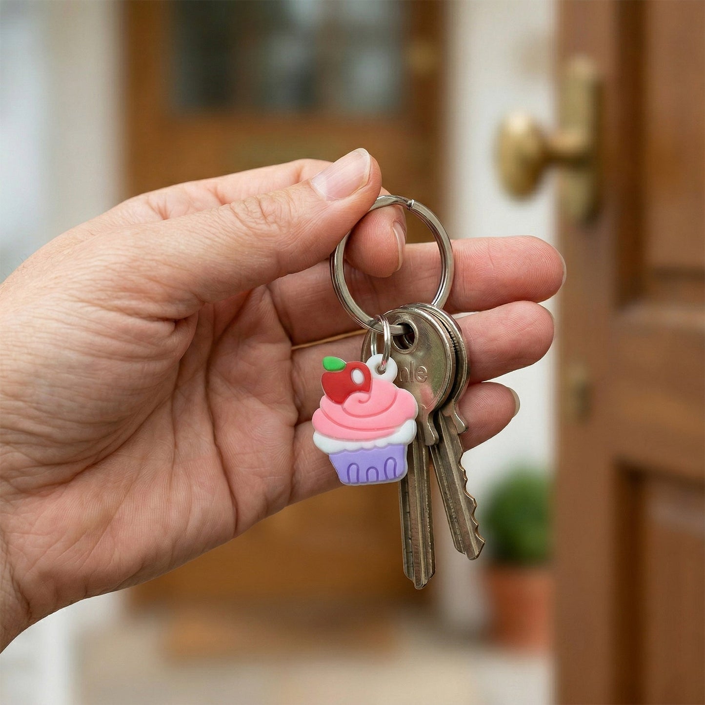 Cupcake design key holder for keys or bags
