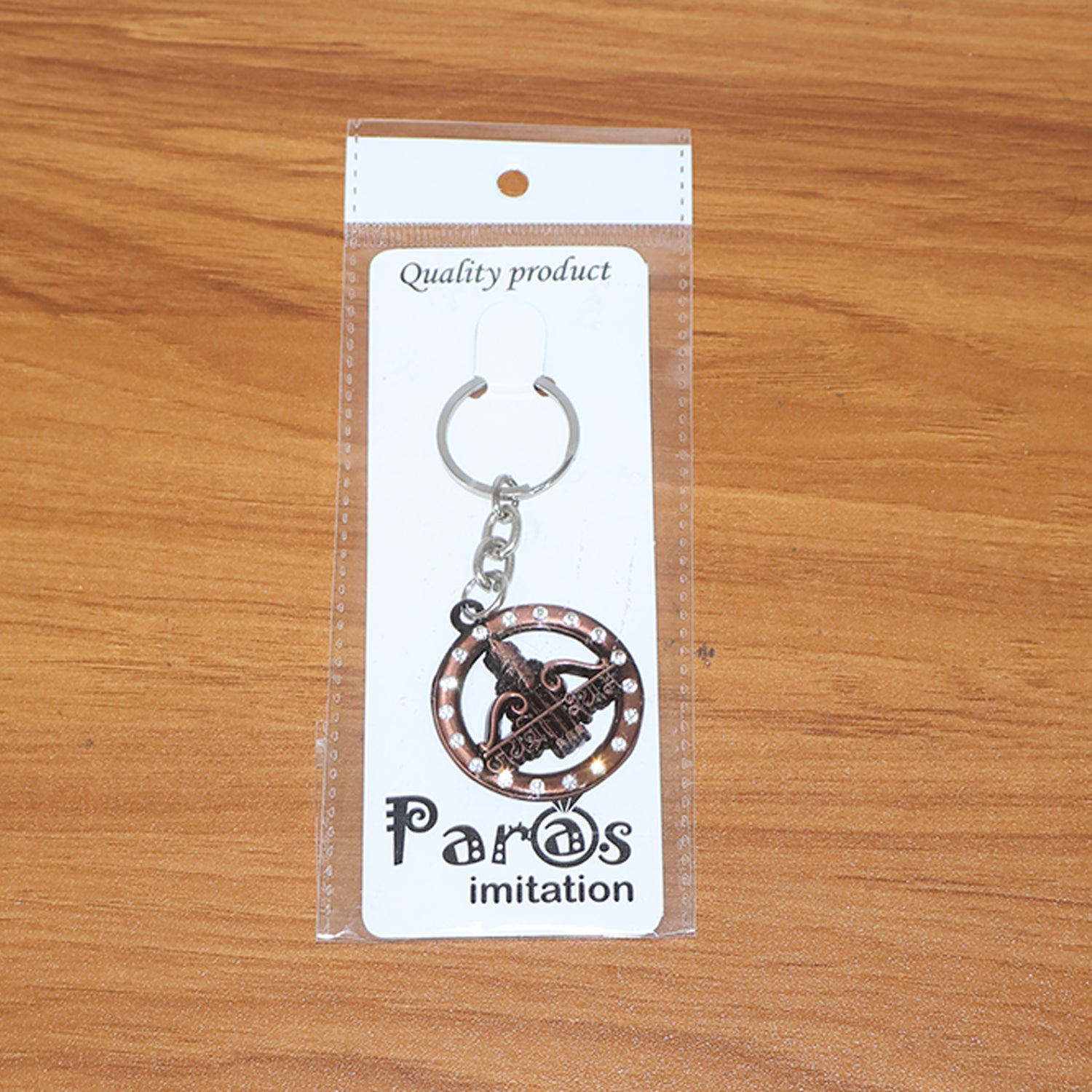 Decorative Jai Shree Shyam keychain with strong ring and spiritual design