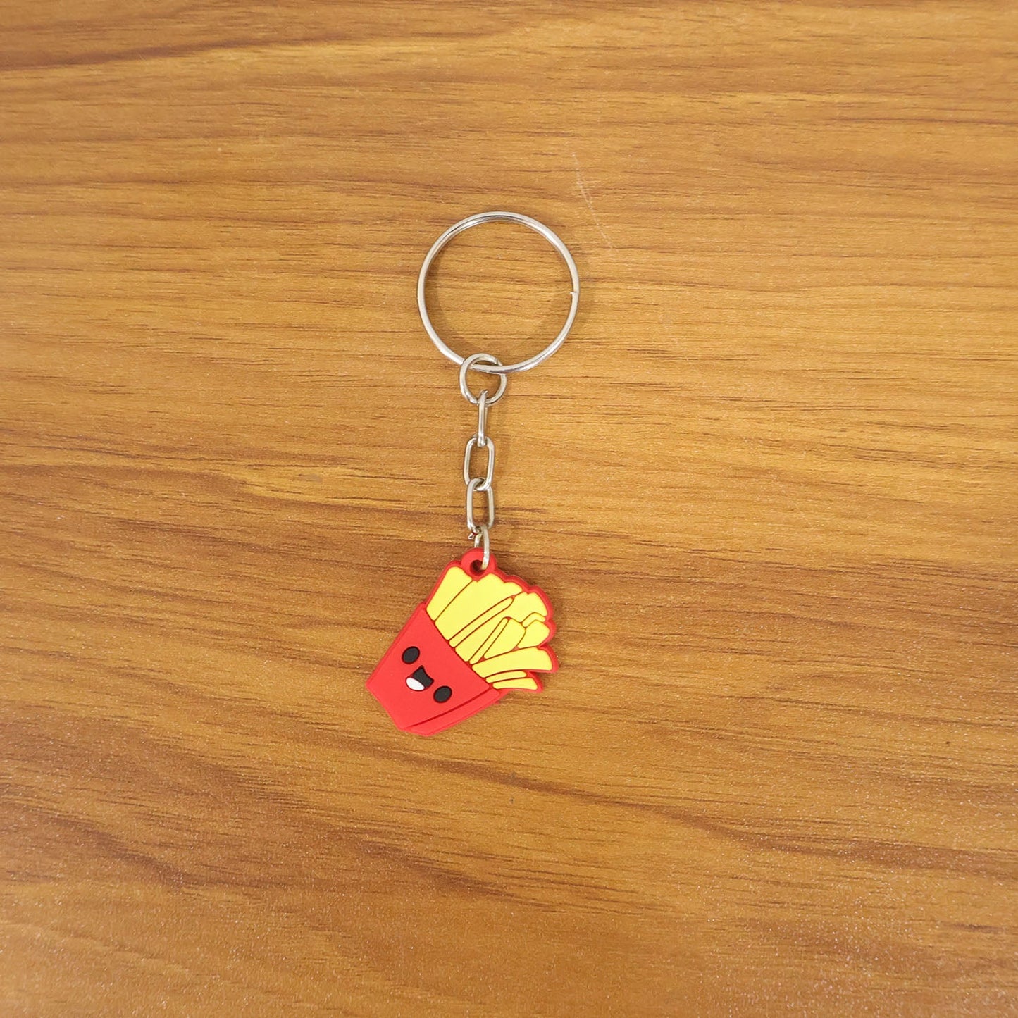 French Fries Keychain – Cute Smiley Cartoon Bag Charm