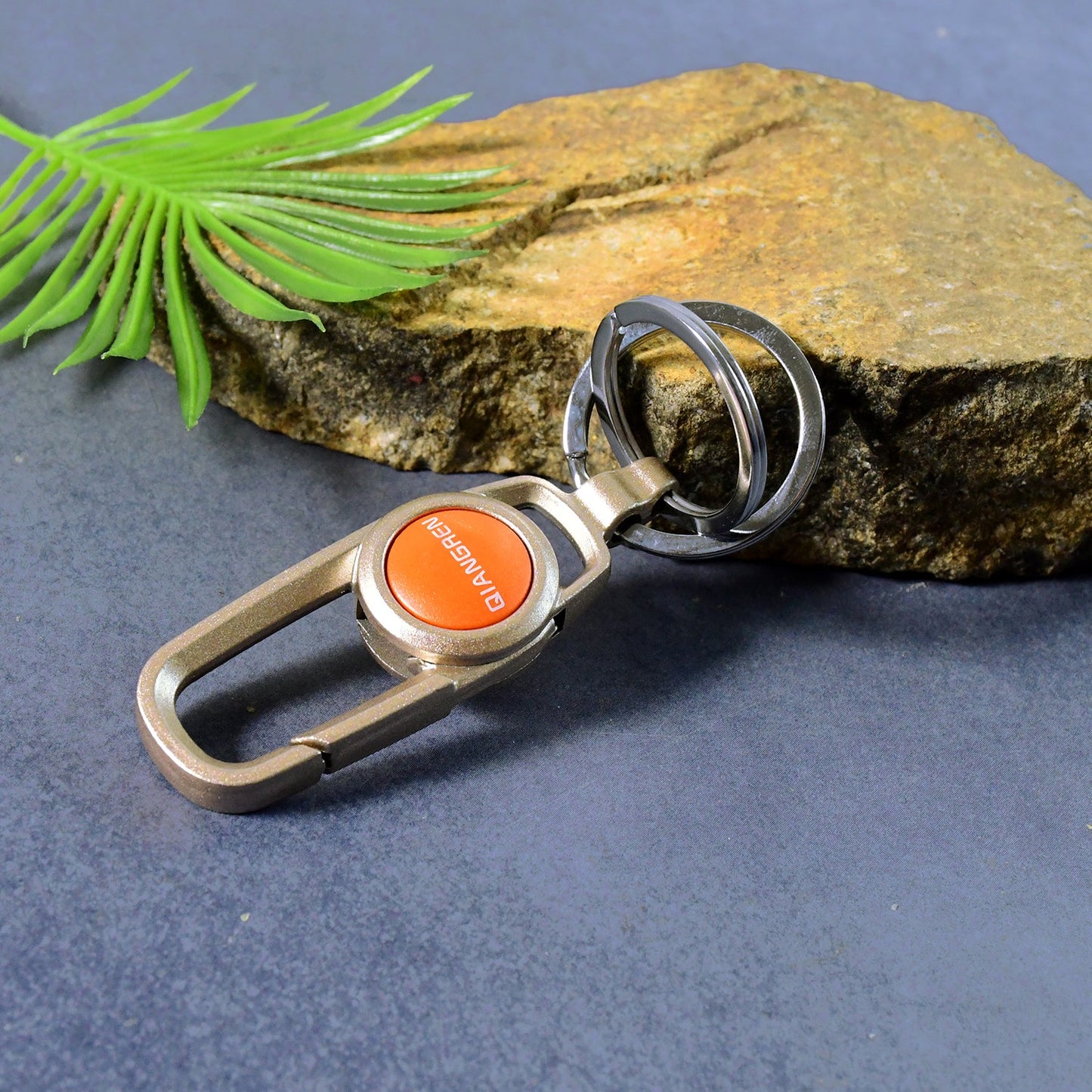 Sturdy metal keychain carabiner hook accessory showcasing solid metal construction