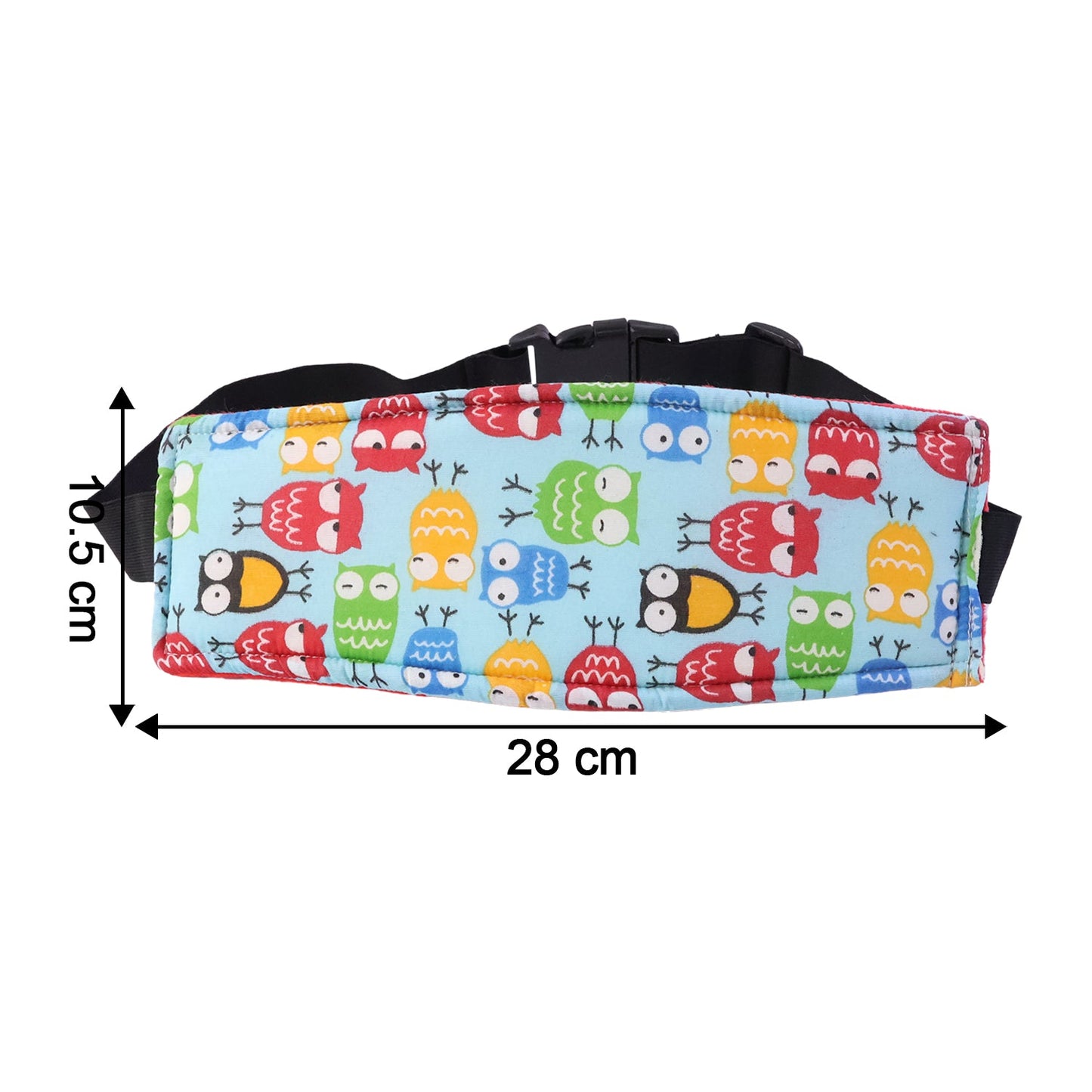 Travel-friendly padded baby head support strap for car seats and strollers