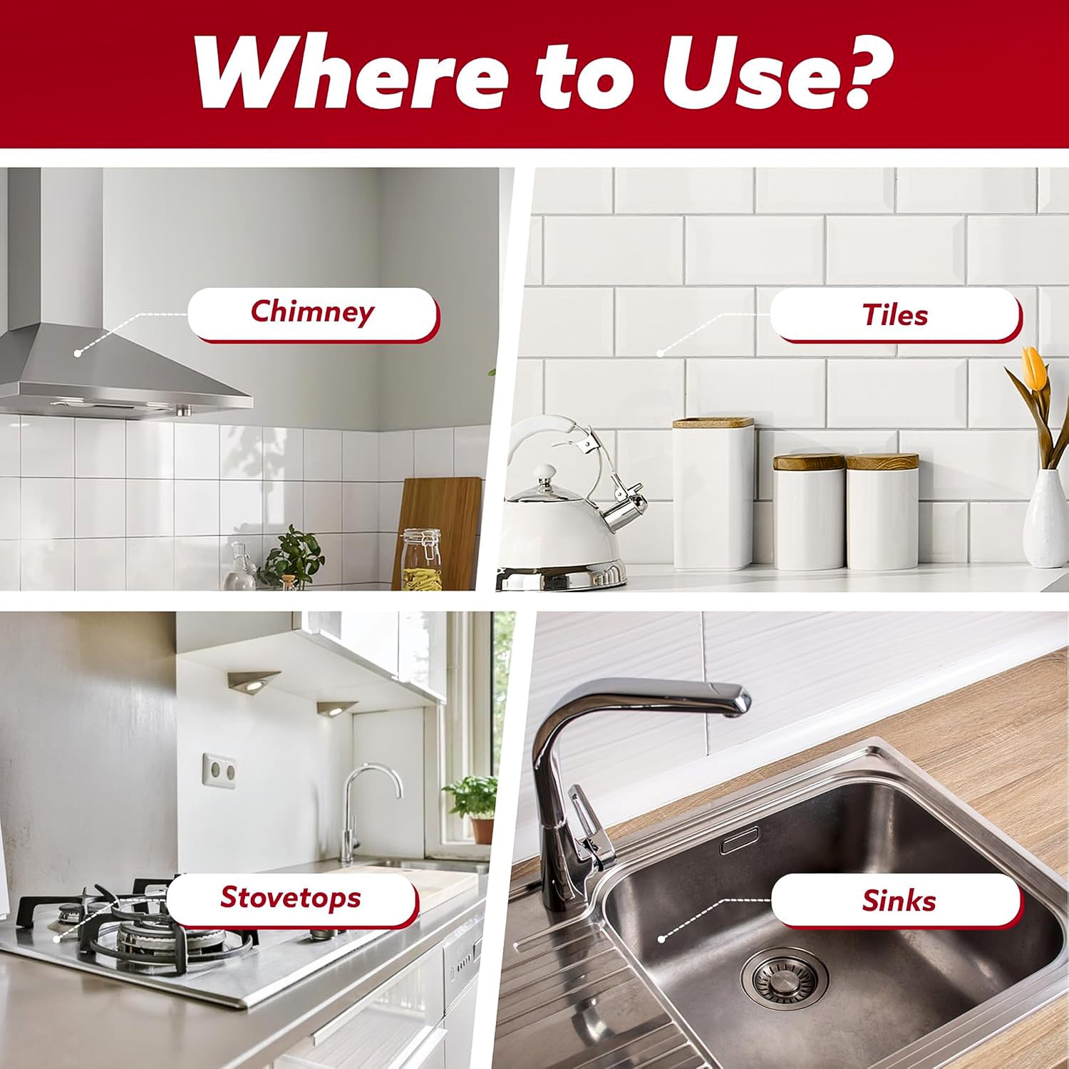 Ergonomic spray bottle trigger detail for kitchen surface cleaner