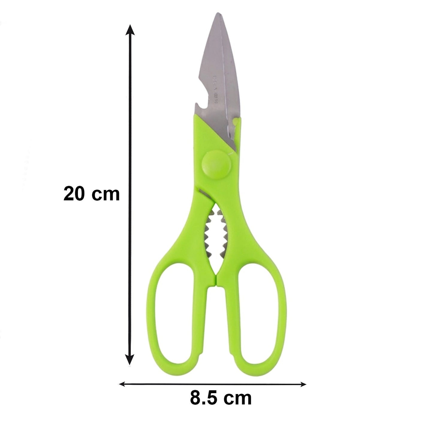 Stainless steel kitchen knife from the Quickslice set, shown slicing vegetables with precision.
