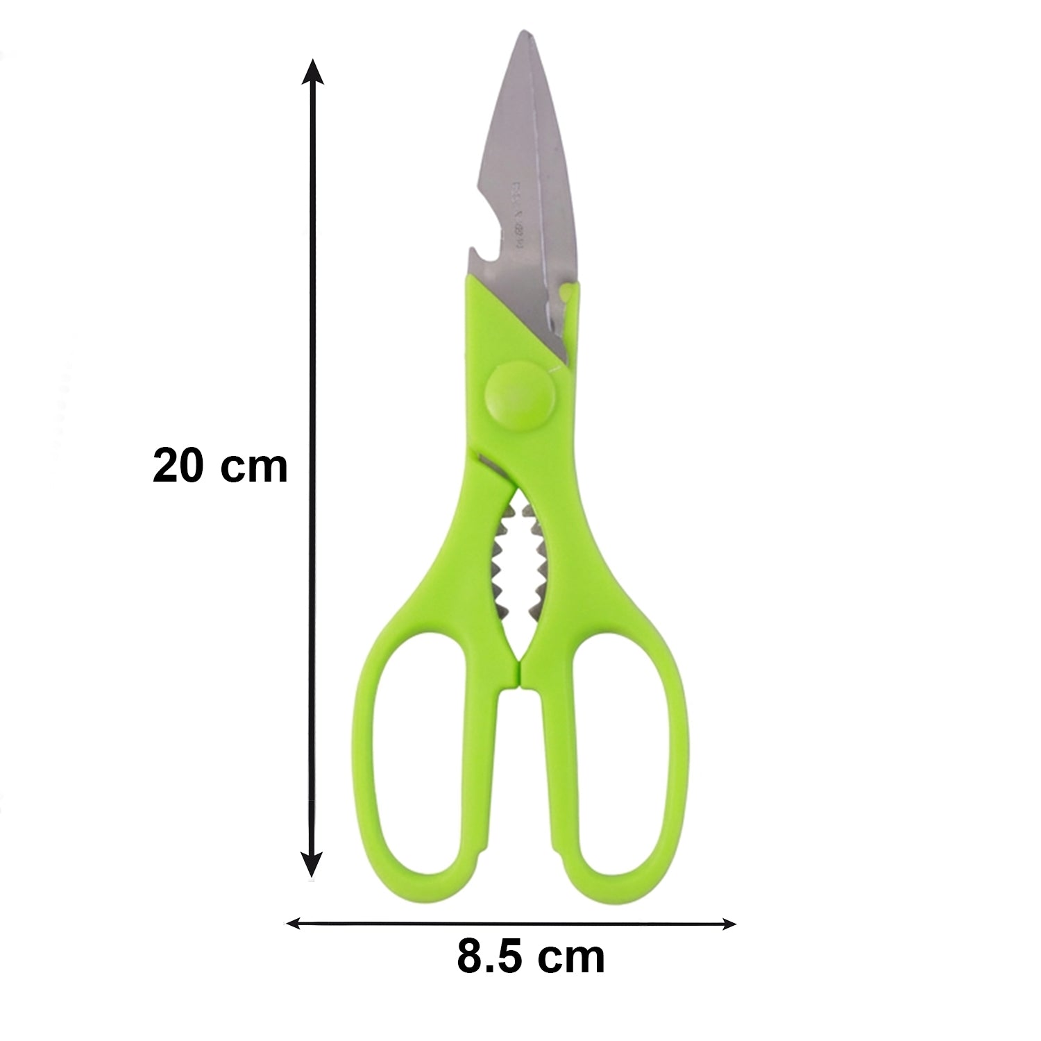 Stainless steel kitchen knife from the Quickslice set, shown slicing vegetables with precision.