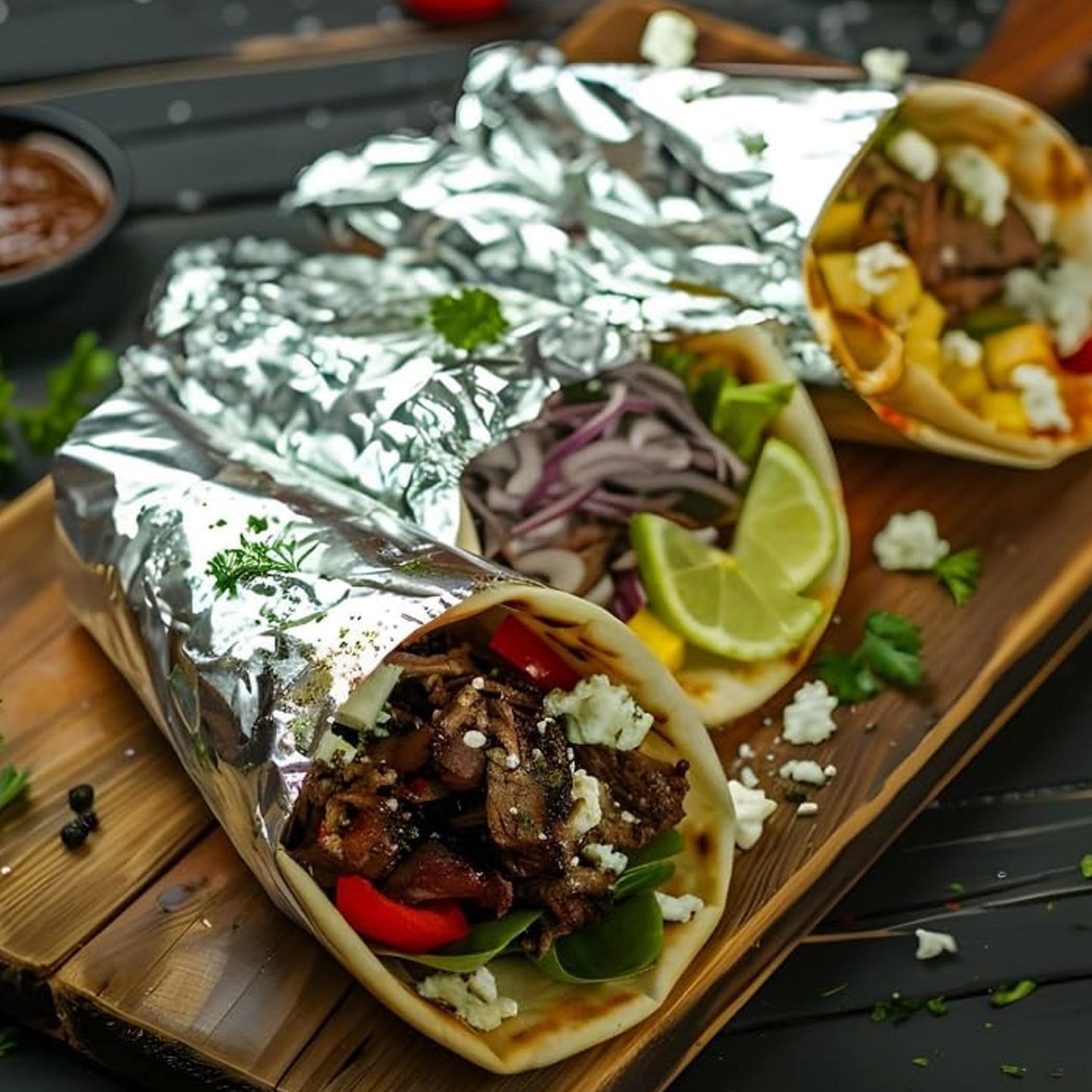 Durable aluminium foil sheet in roll for versatile kitchen tasks