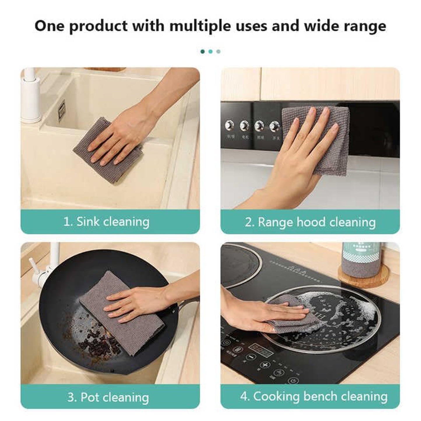 Roll of disposable wipes textured surface for cleaning spills
