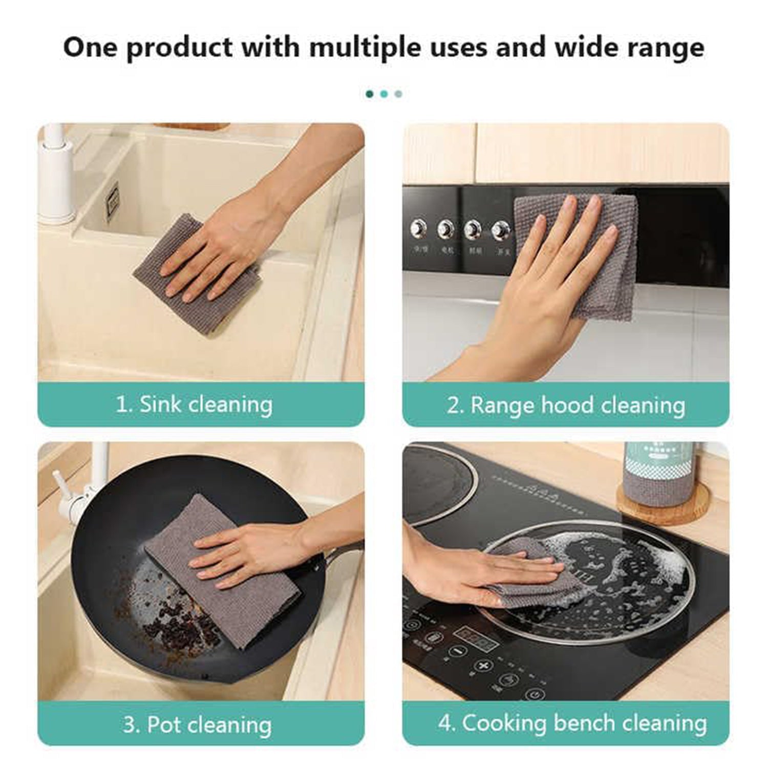 Roll of disposable wipes textured surface for cleaning spills