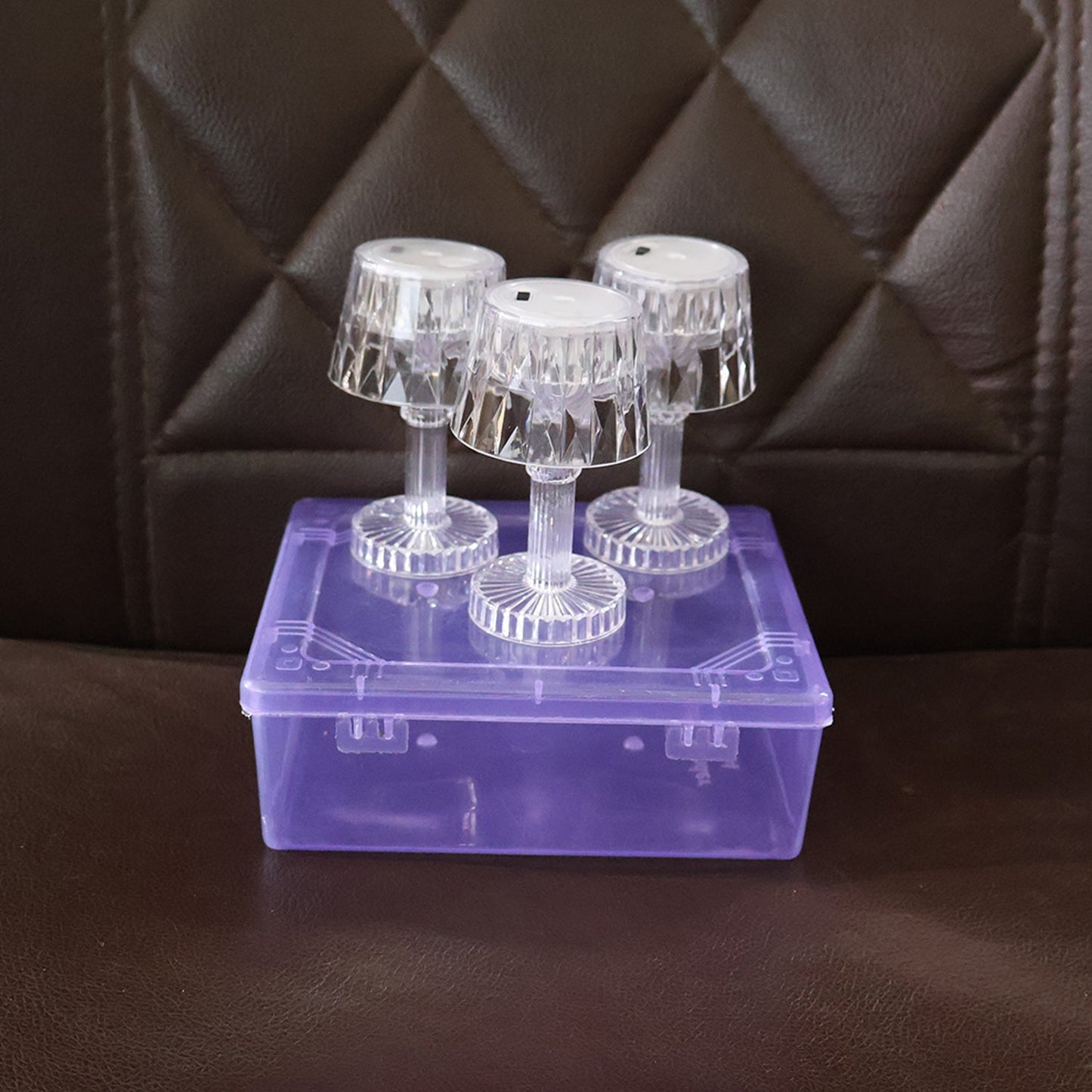 LED mini table lamp set providing ambient lighting for weddings and parties