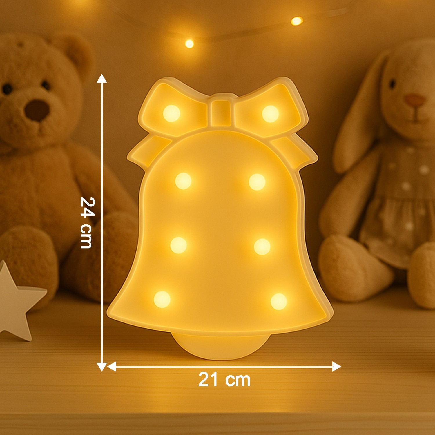 Decorative LED Bell Shaped Night Light used as cozy home ambiance lighting
