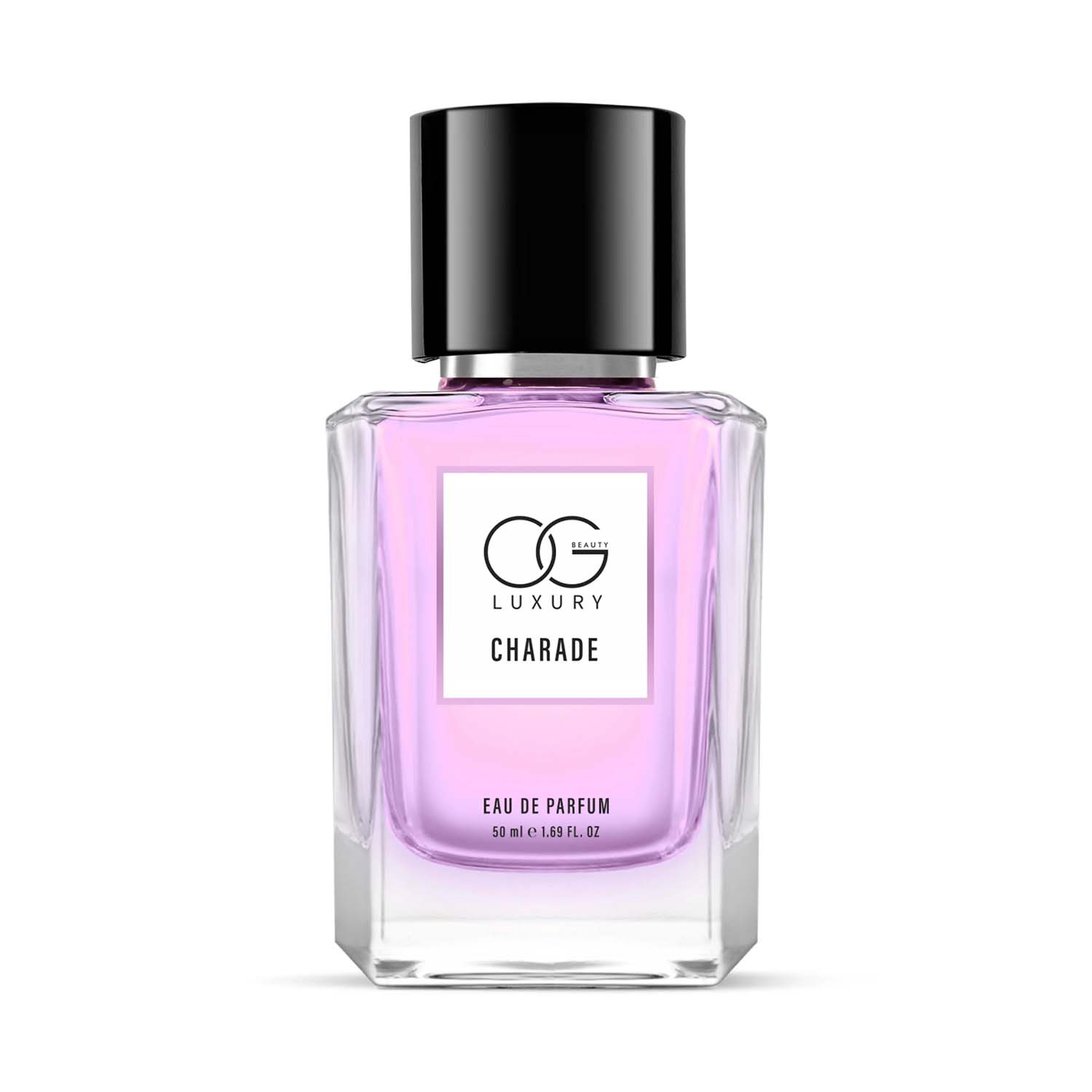 Hand holding Charade Eau De Parfum bottle showcasing premium design