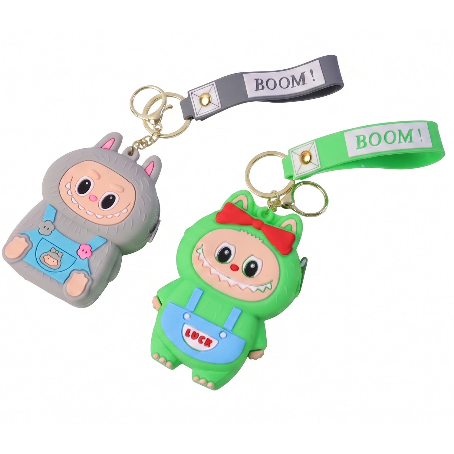 Soft silicone pouch keychain for daily use and organization
