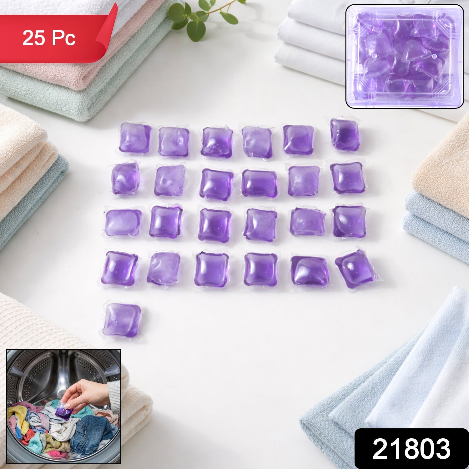 Close-up of laundry detergent pods dissolving in water