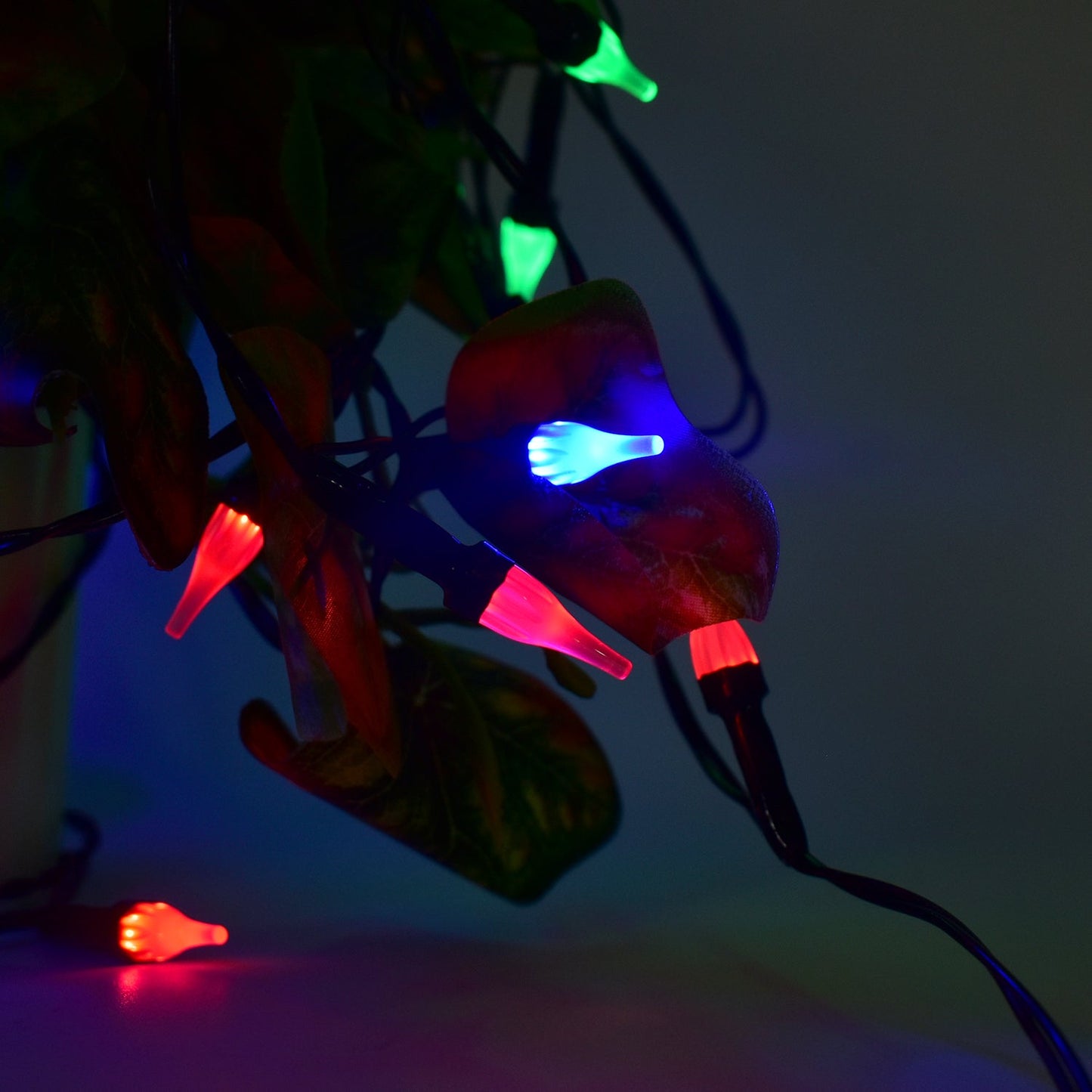 Hanging multi-color LED string light for party and festive decoration