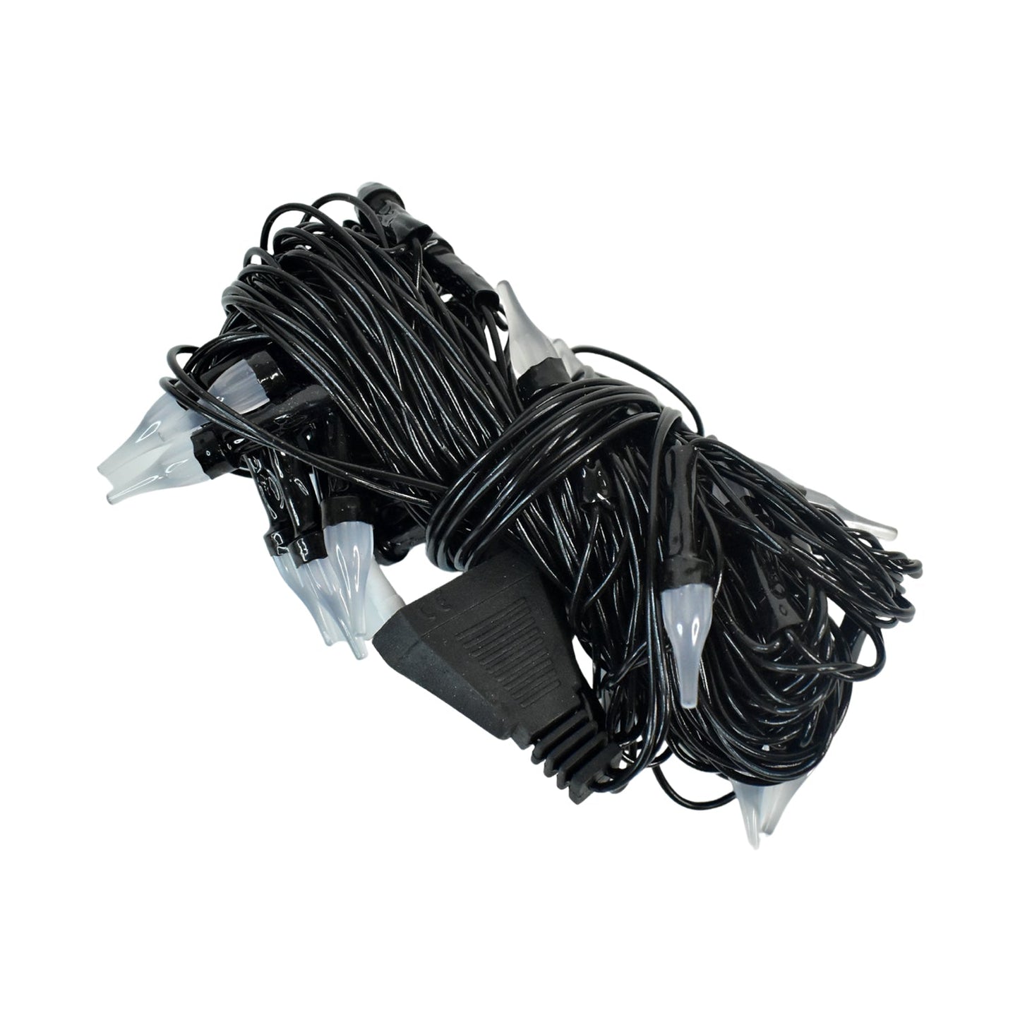 Multi-color LED decorative string light illuminating room corner
