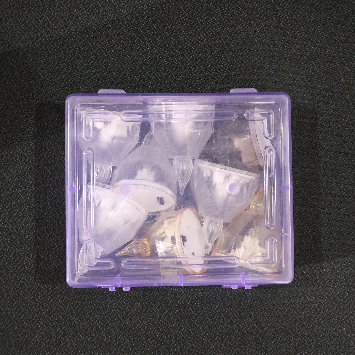 LED flameless decorative diya lit up in crystal-style design for festivals